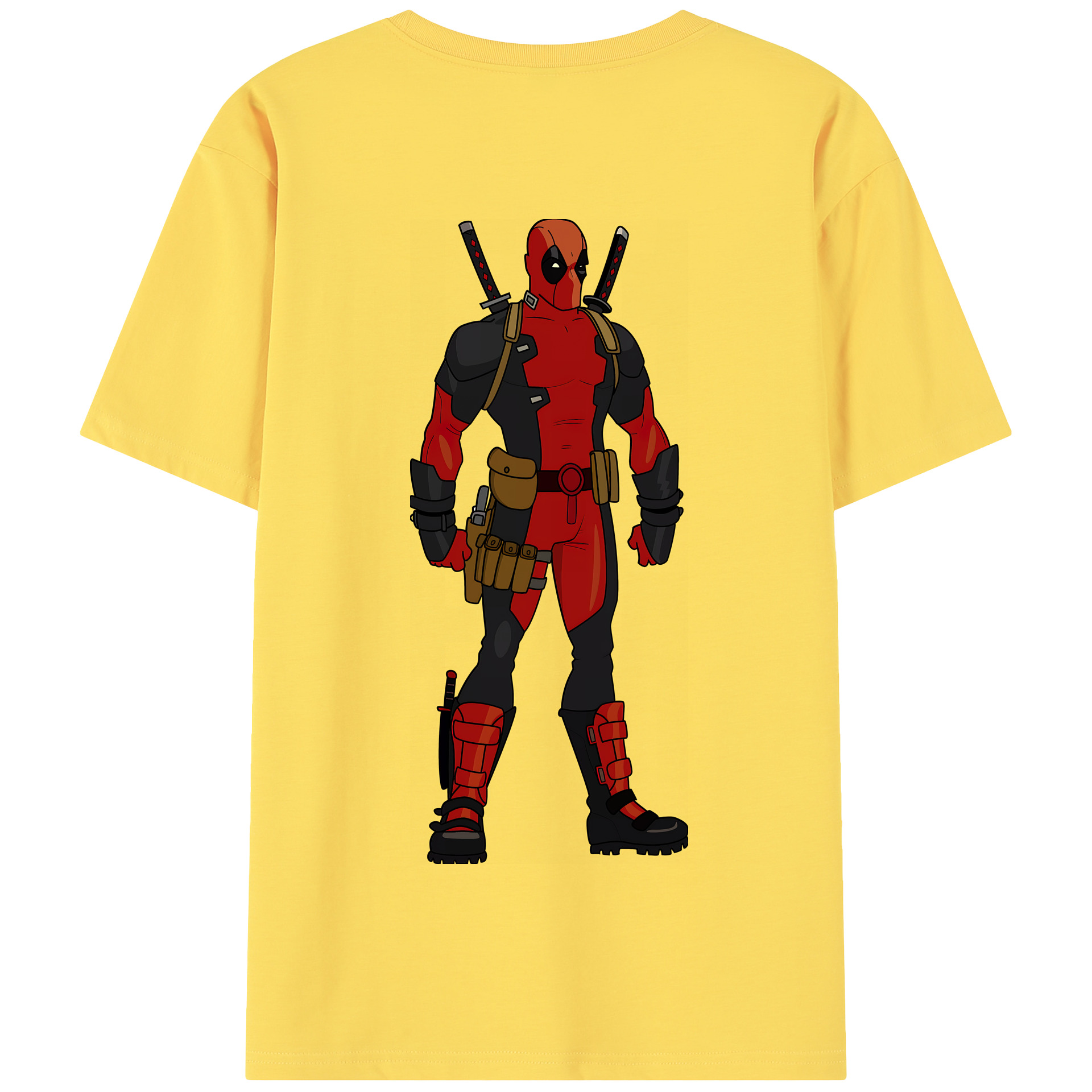 （画像用） Deadpool デッドプール 綿100％半袖Tシャツ（背面プリント）