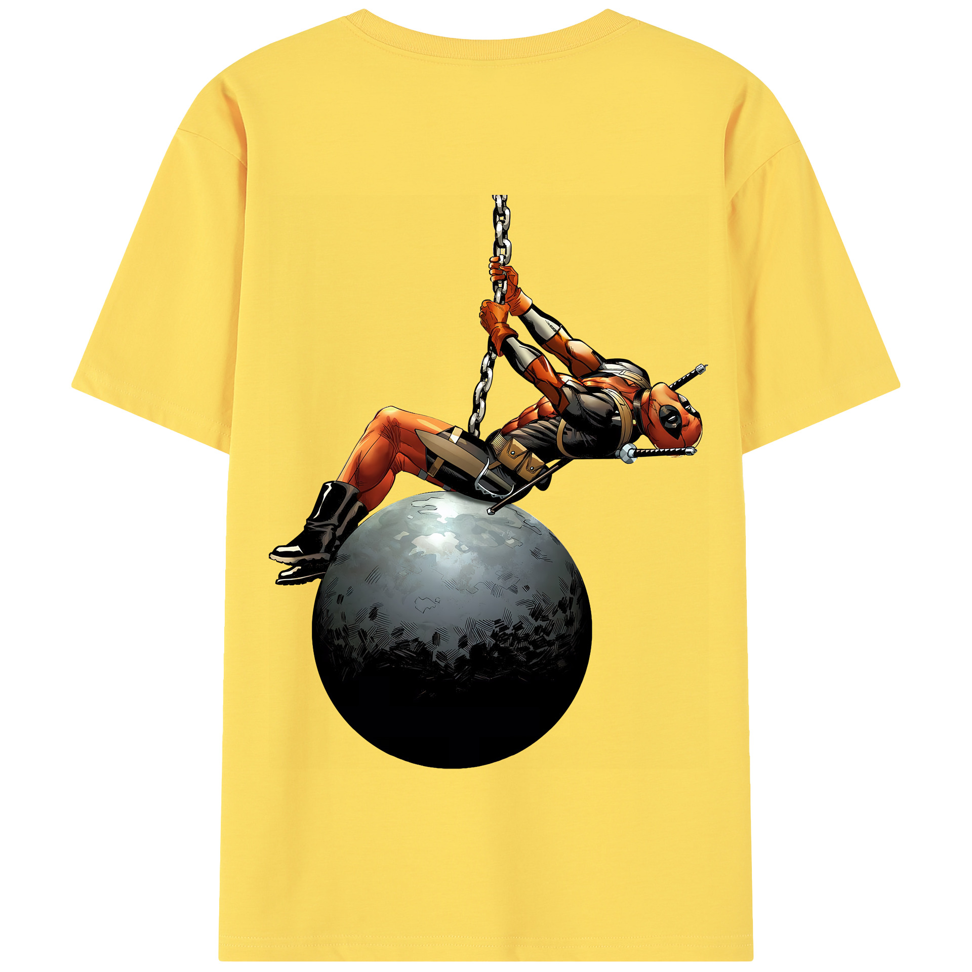 （画像用） Deadpool デッドプール 綿100％半袖Tシャツ（背面プリント）