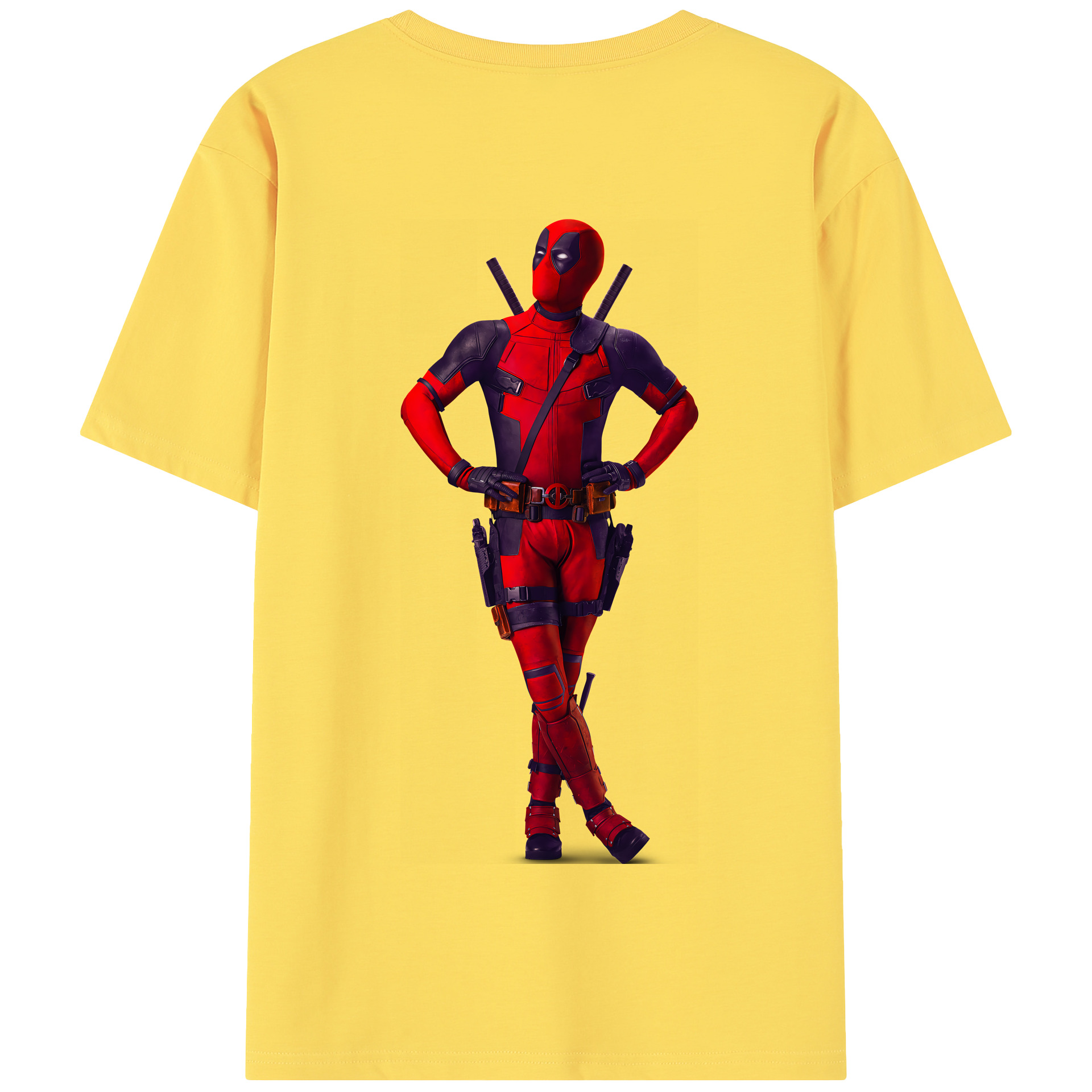 （画像用） Deadpool デッドプール 綿100％半袖Tシャツ（背面プリント）