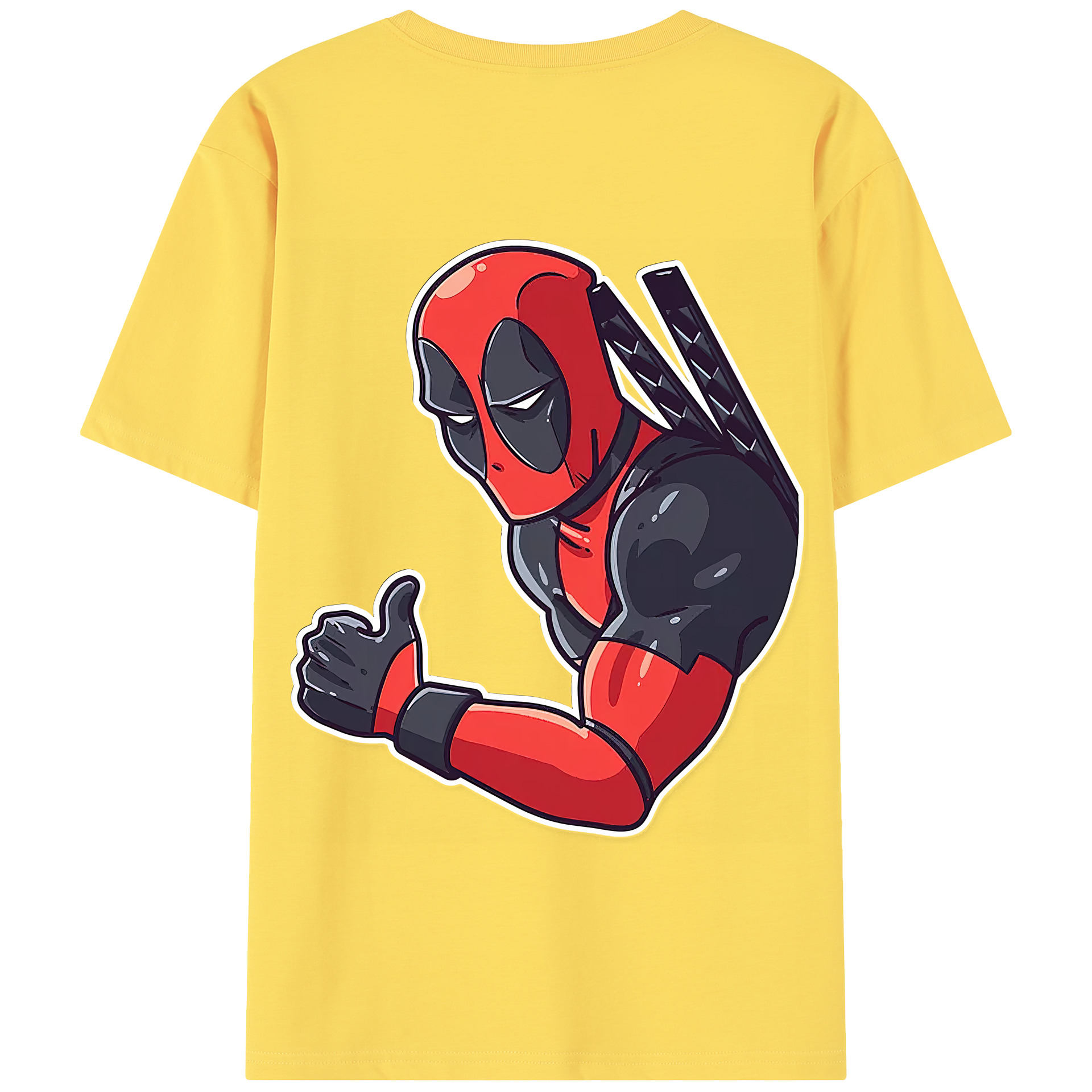 （画像用） Deadpool デッドプール 綿100％半袖Tシャツ（背面プリント）