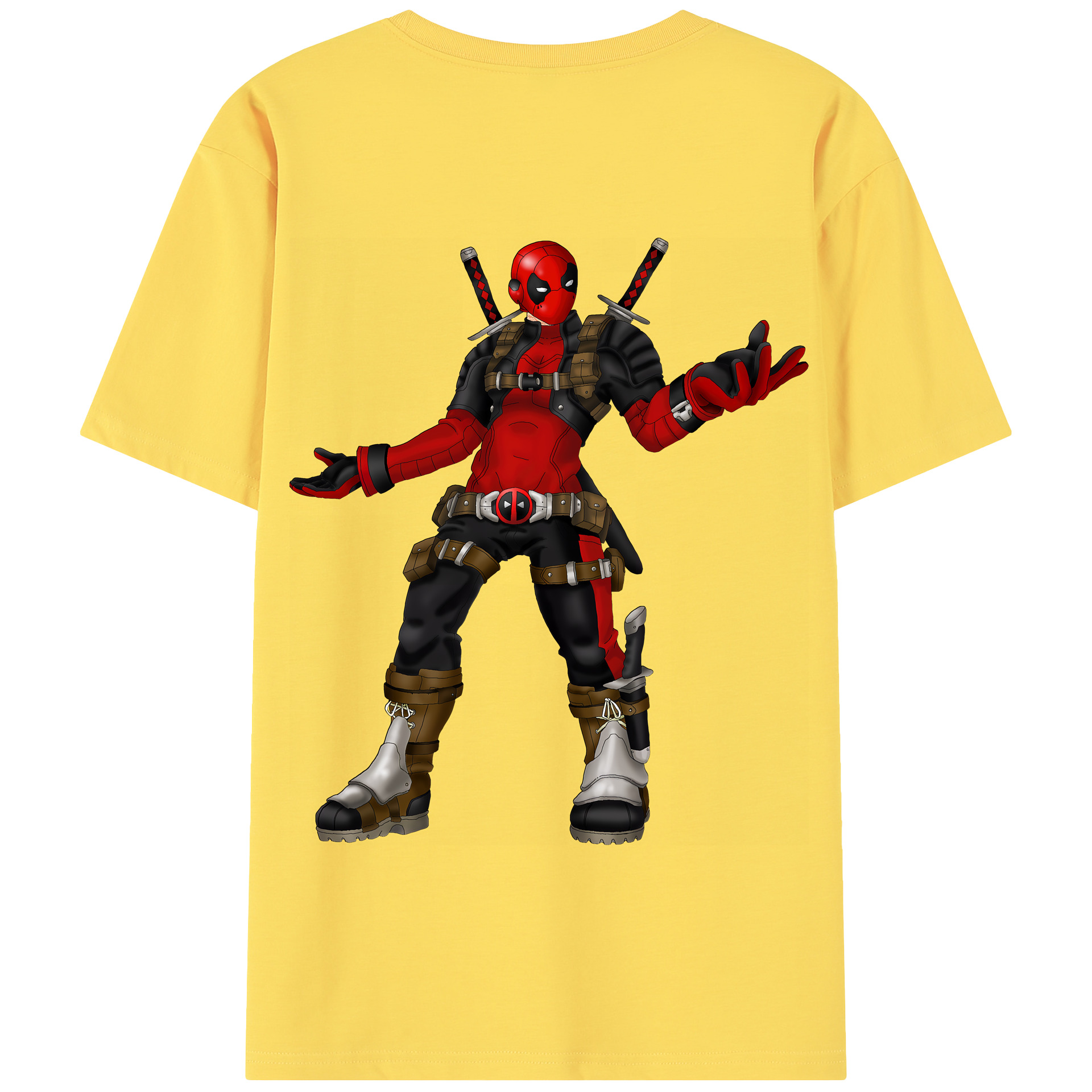 （画像用） Deadpool デッドプール 綿100％半袖Tシャツ（背面プリント）