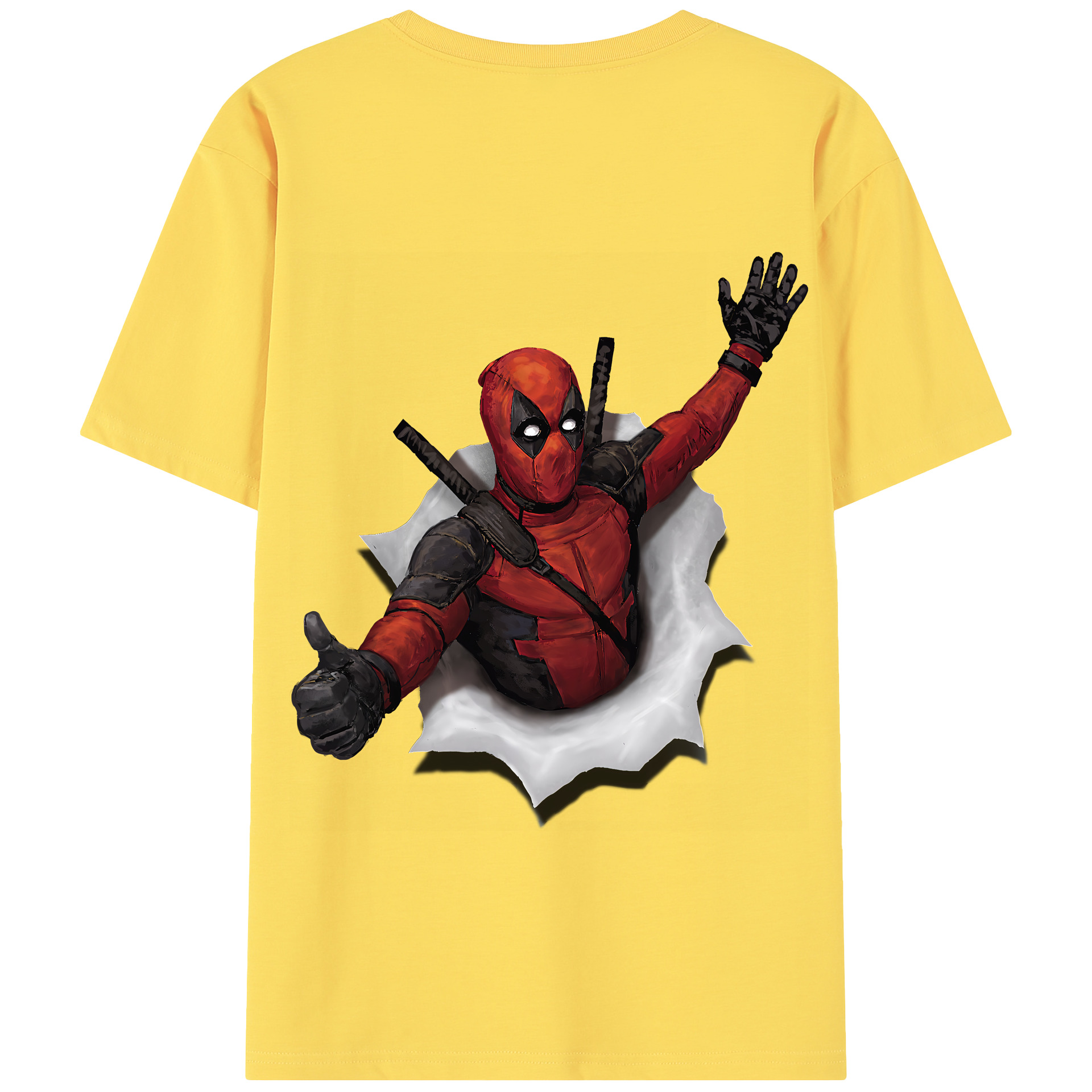 （画像用） Deadpool デッドプール 綿100％半袖Tシャツ（背面プリント）