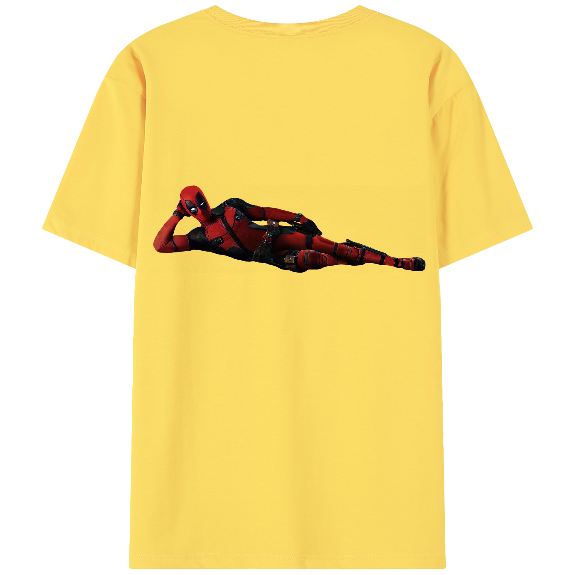 （画像用） Deadpool デッドプール 綿100％半袖Tシャツ（背面プリント）