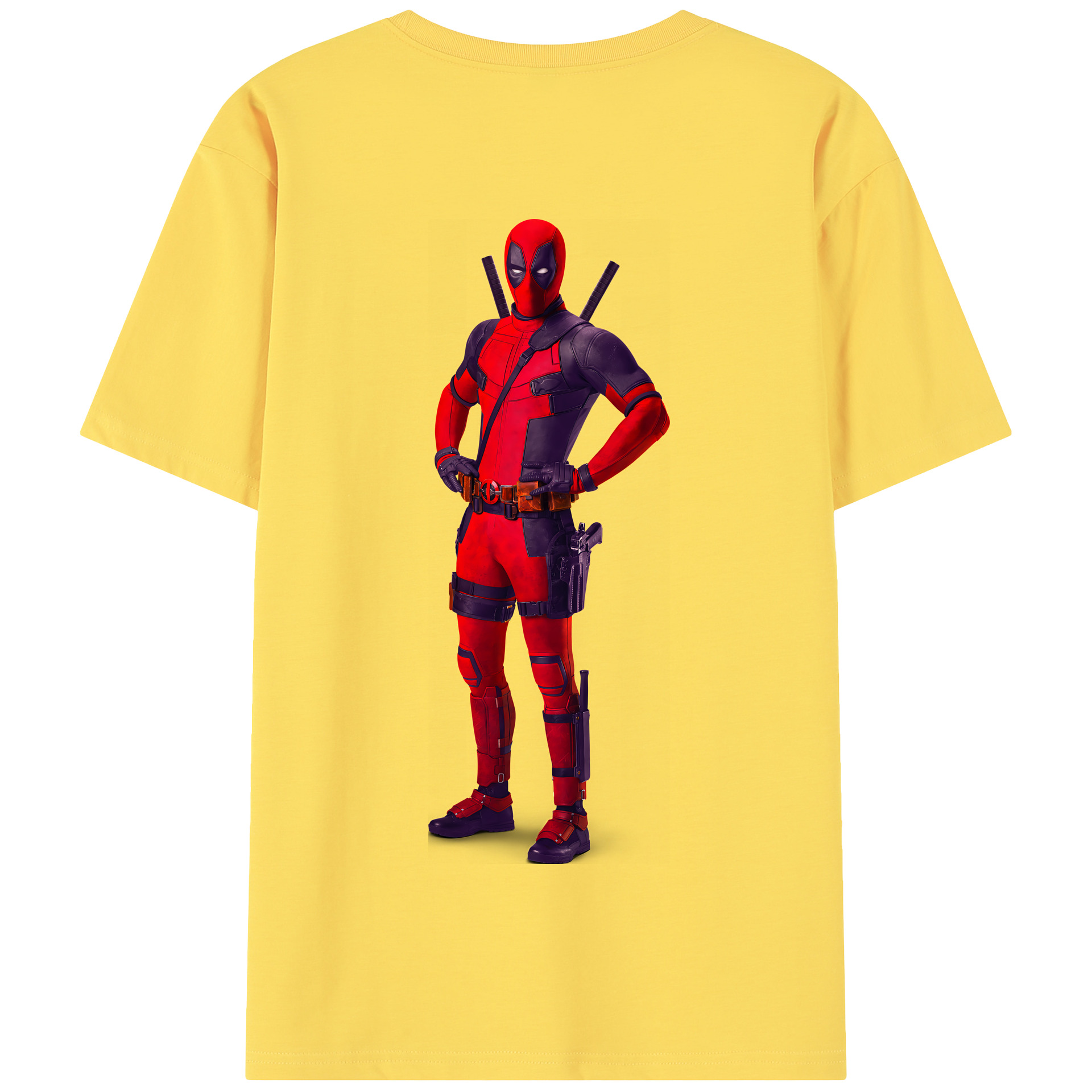 （画像用） Deadpool デッドプール 綿100％半袖Tシャツ（背面プリント）