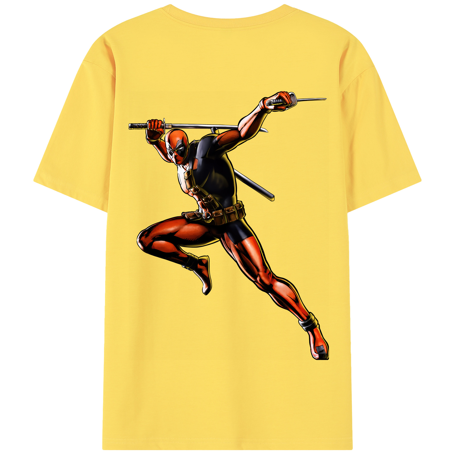 （画像用） Deadpool デッドプール 綿100％半袖Tシャツ（背面プリント）