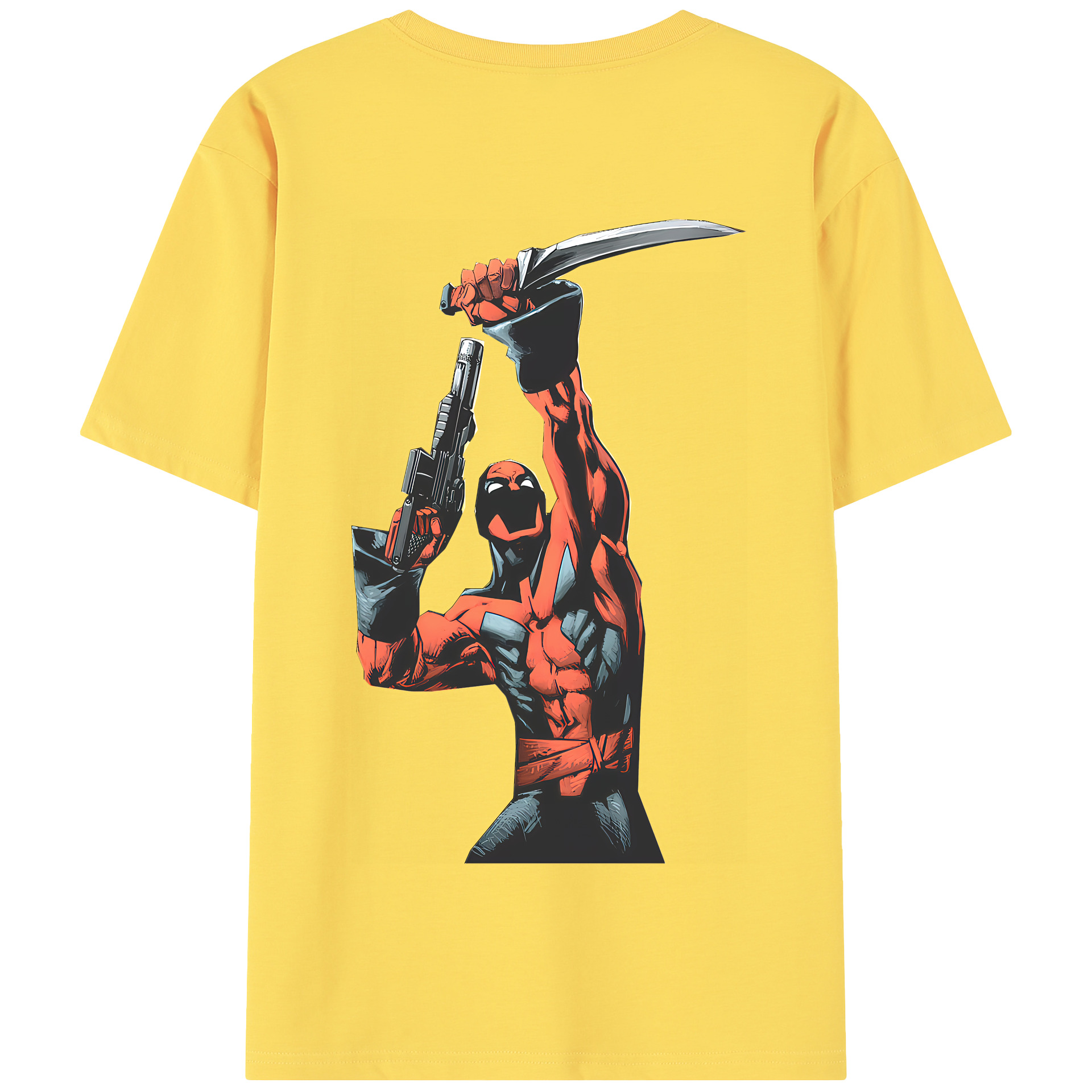 （画像用） Deadpool デッドプール 綿100％半袖Tシャツ（背面プリント）