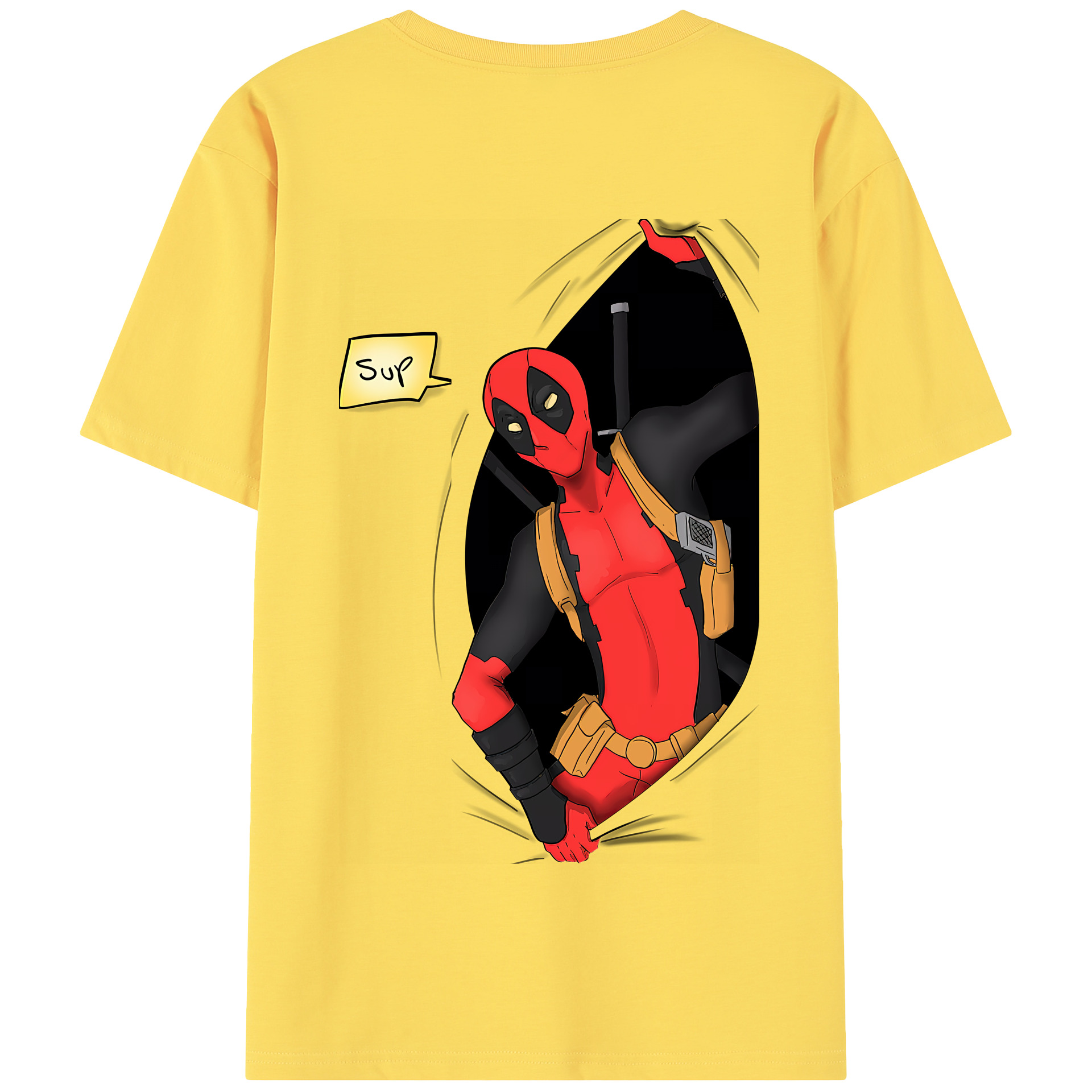 （画像用） Deadpool デッドプール 綿100％半袖Tシャツ（背面プリント）