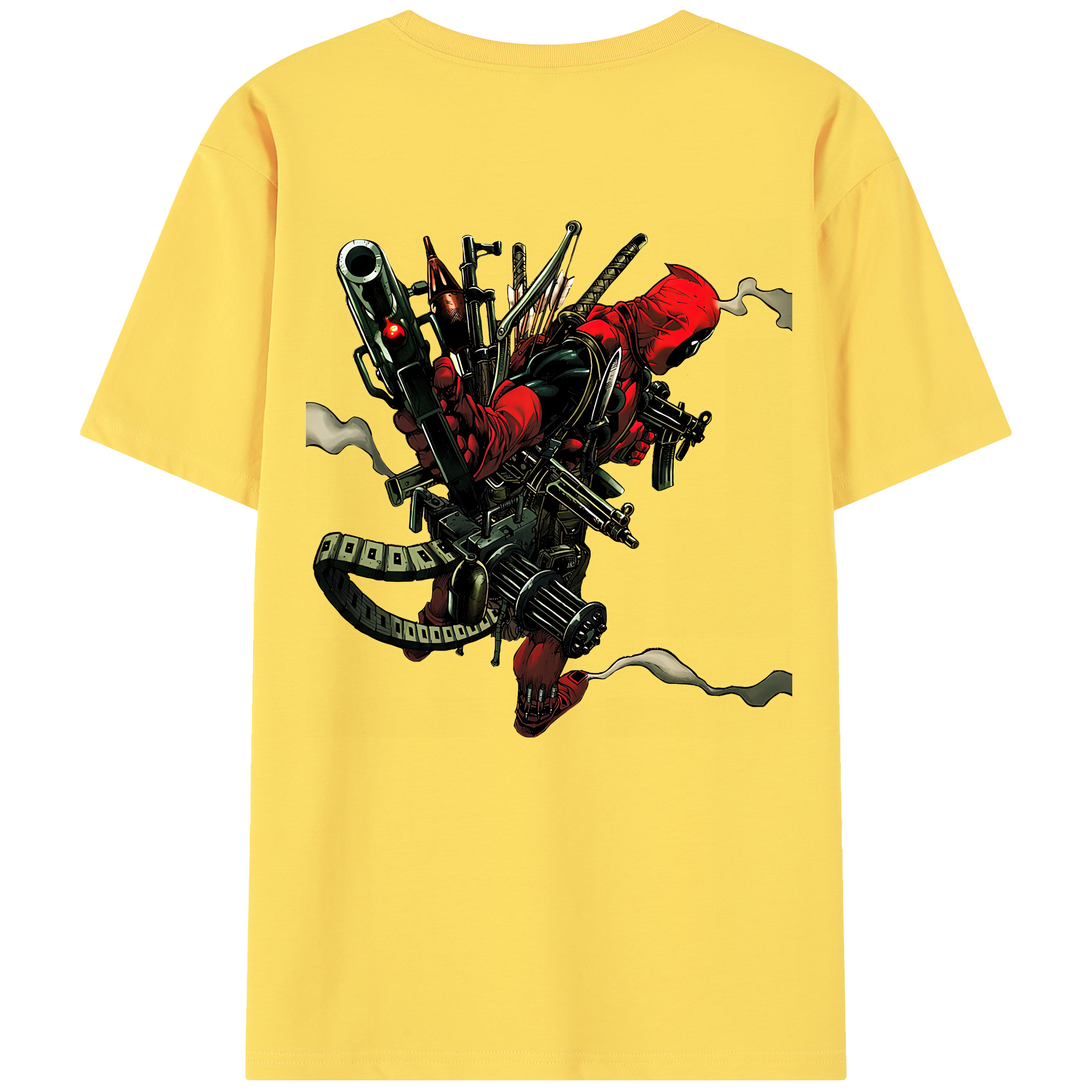 （画像用） Deadpool デッドプール 綿100％半袖Tシャツ（背面プリント）