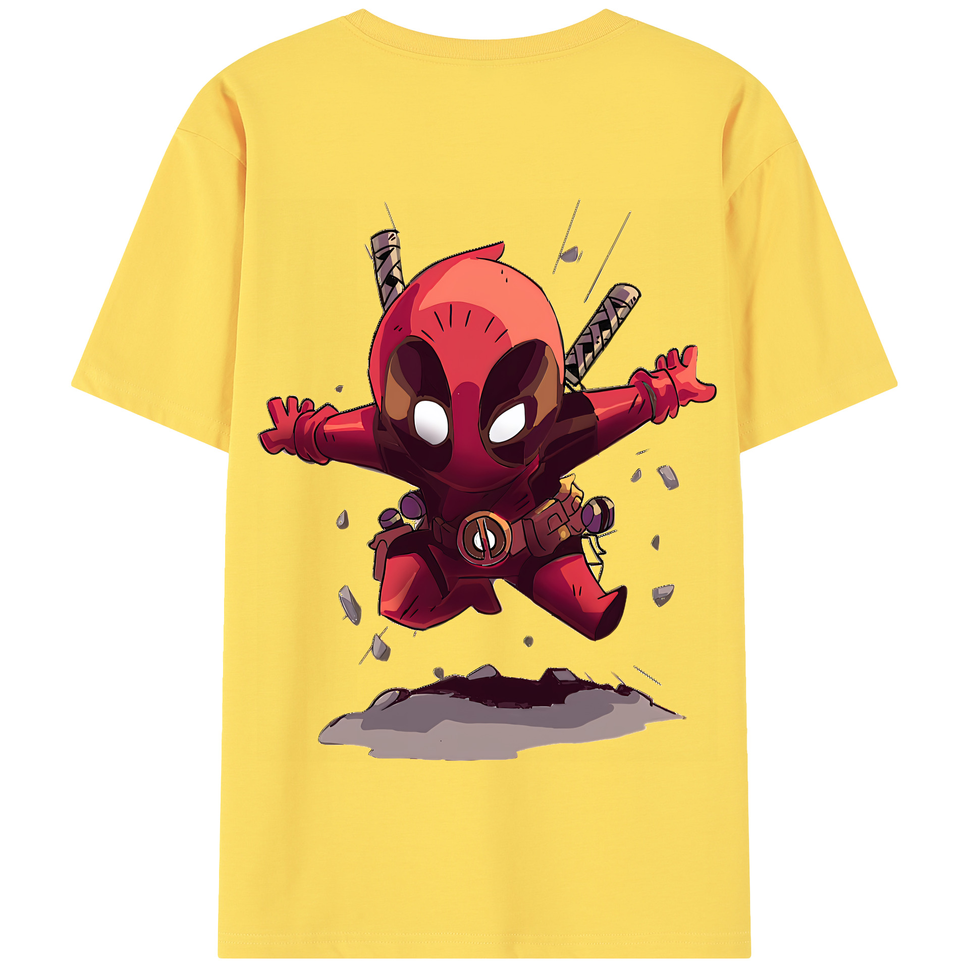 （画像用） Deadpool デッドプール 綿100％半袖Tシャツ（背面プリント）