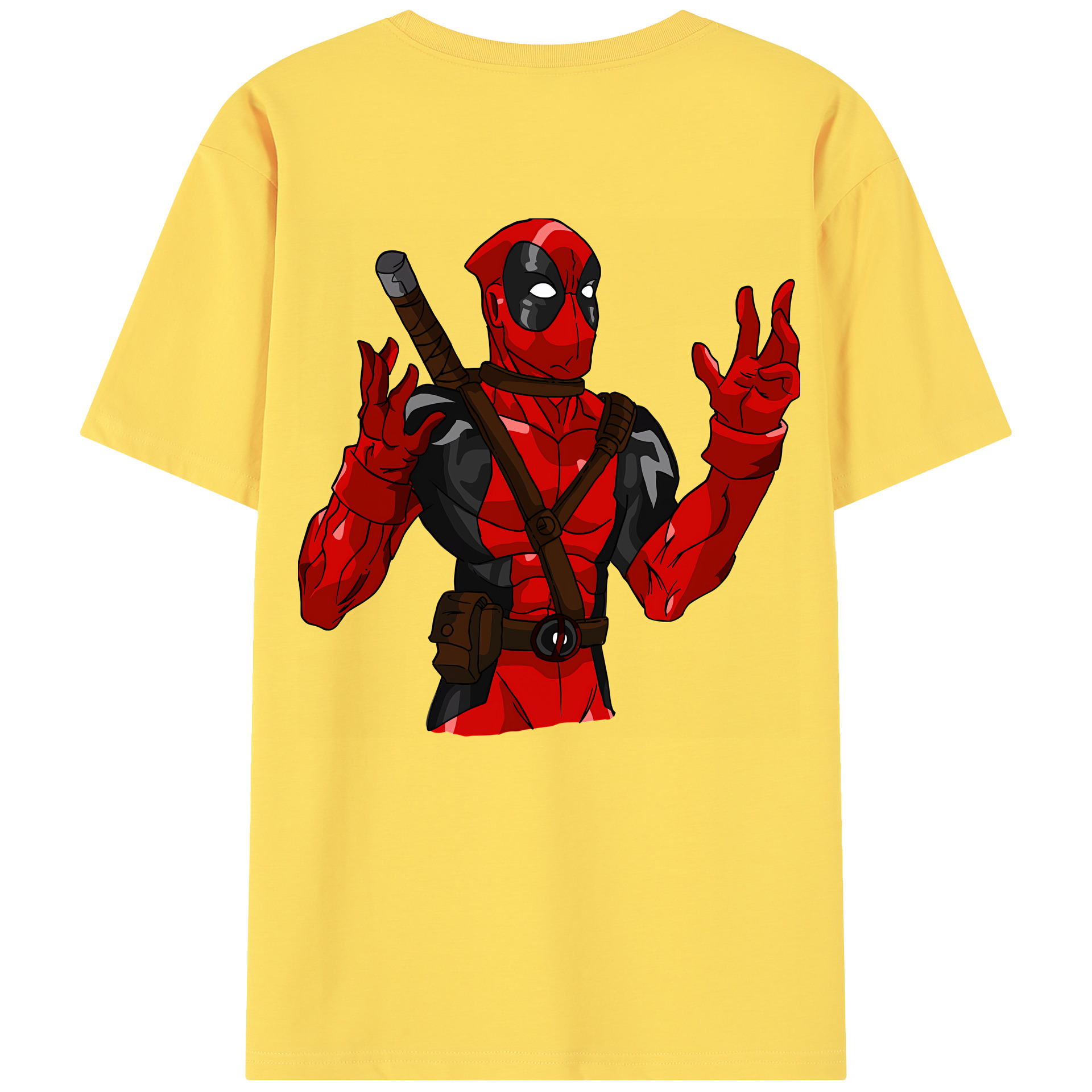 （画像用） Deadpool デッドプール 綿100％半袖Tシャツ（背面プリント）