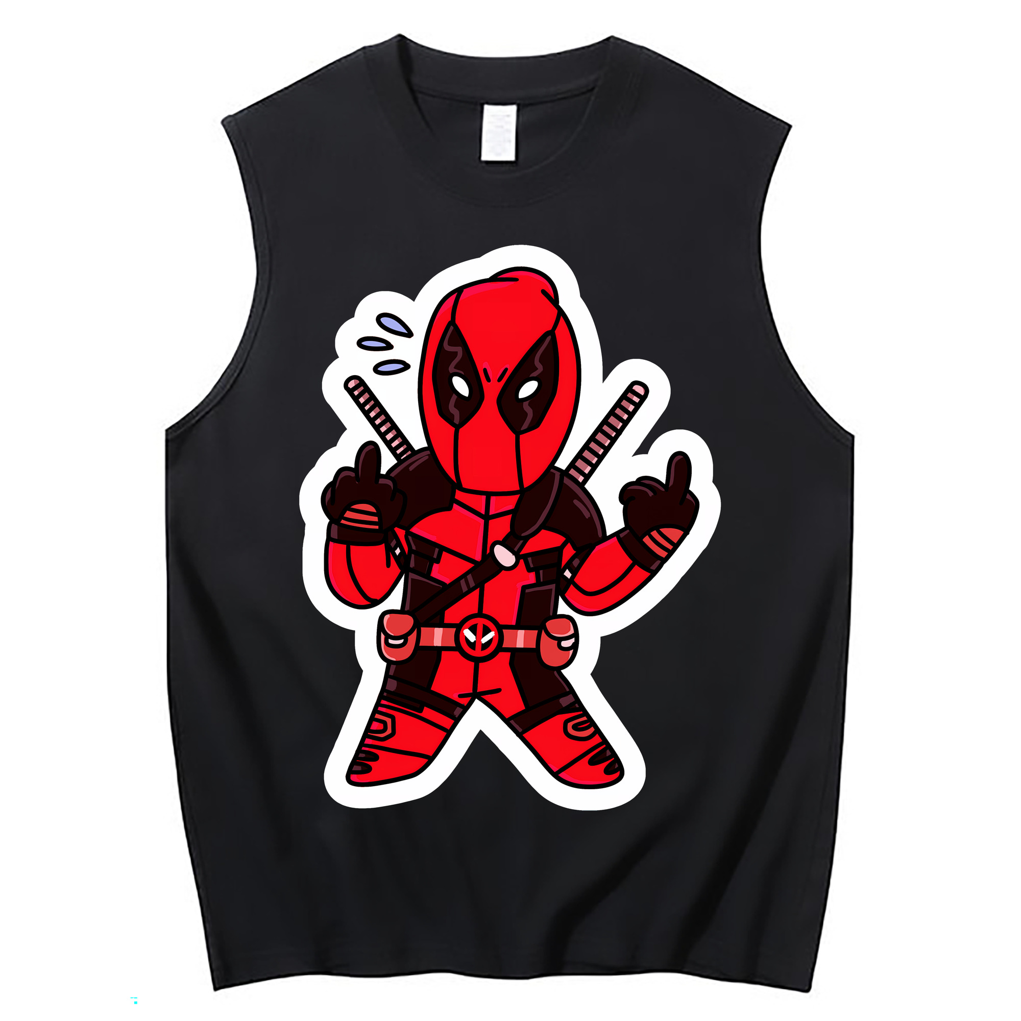 （画像用） Deadpool デッドプール コットン100％タンクトップ（フロントプリント）