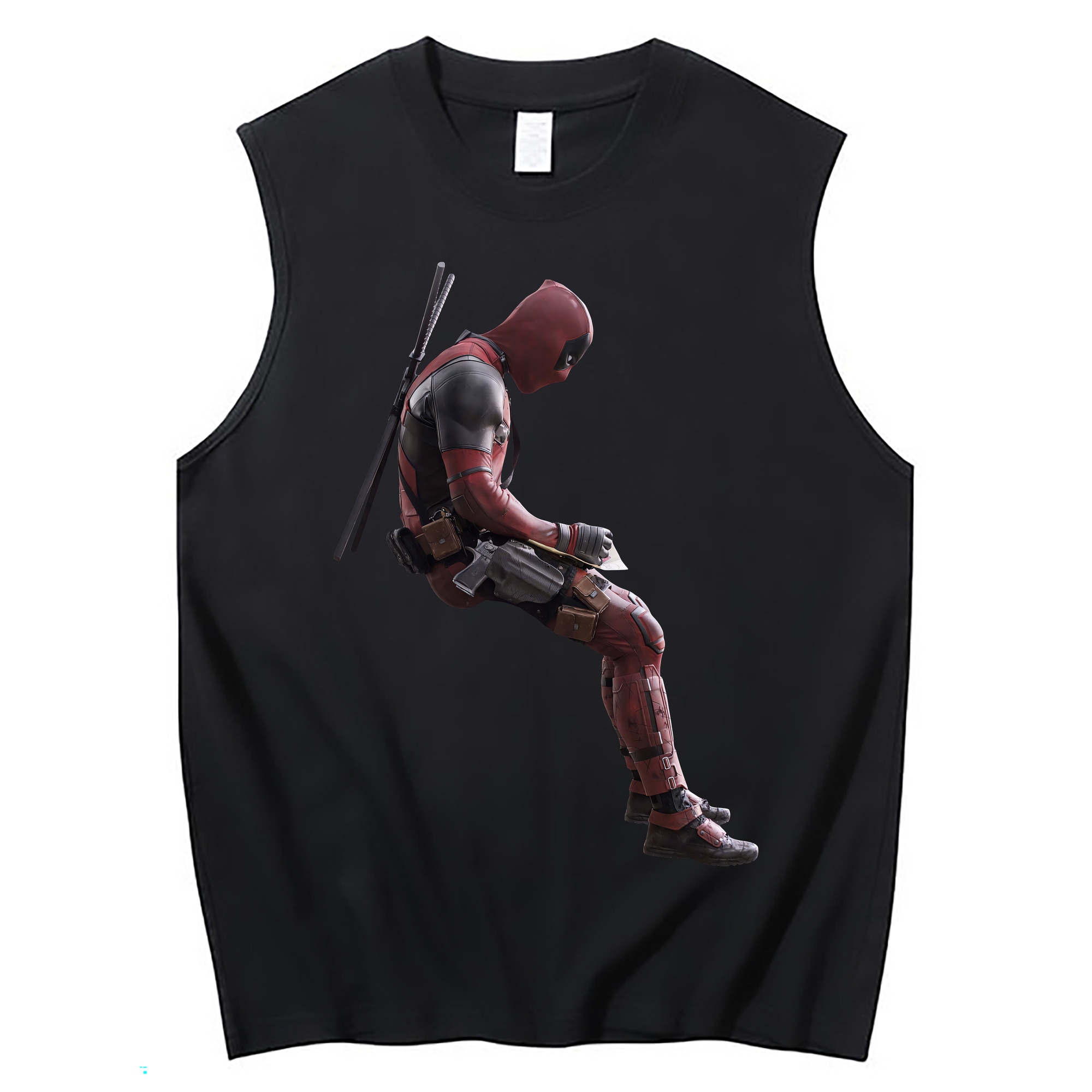 （画像用） Deadpool デッドプール コットン100％タンクトップ（フロントプリント）