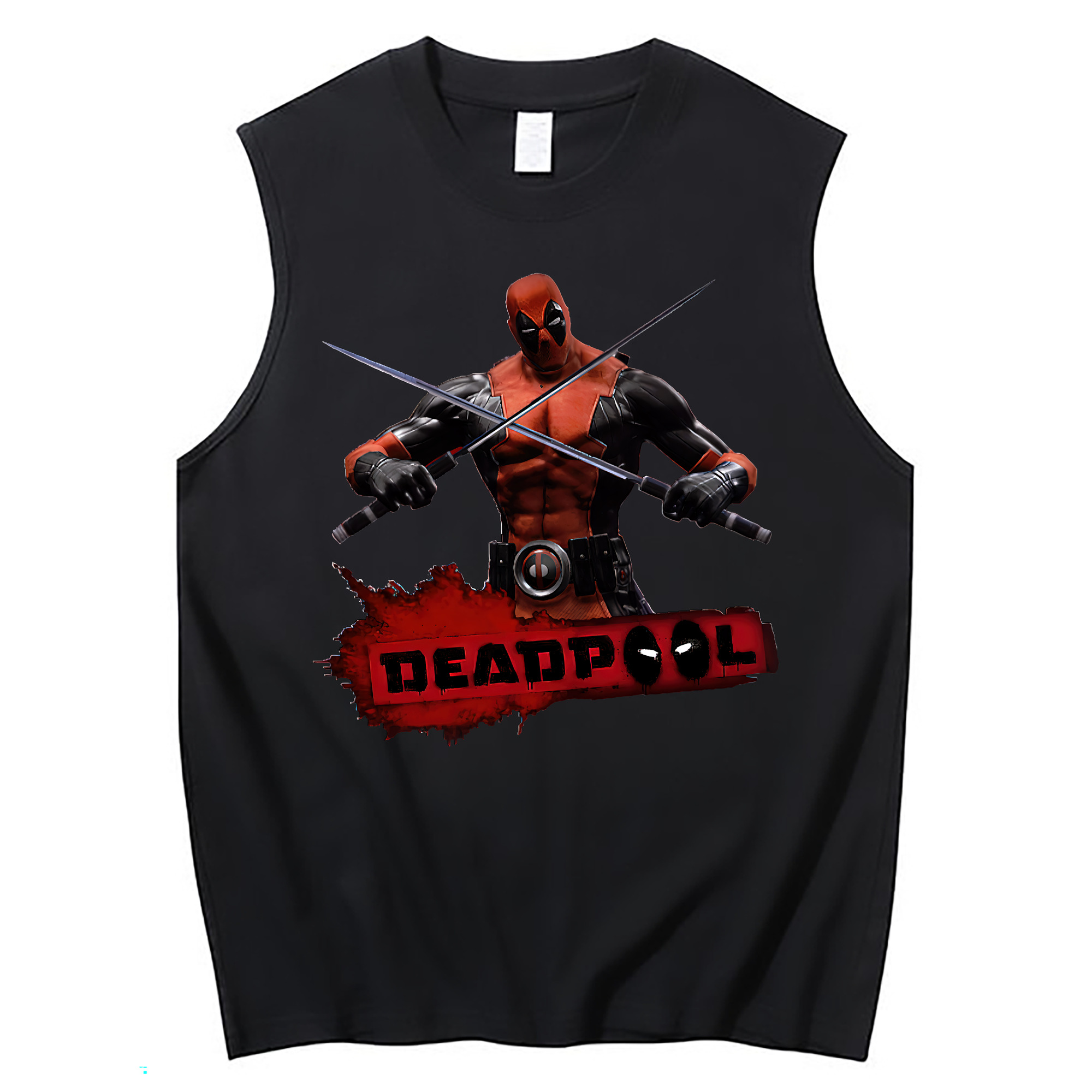 （画像用） Deadpool デッドプール コットン100％タンクトップ（フロントプリント）