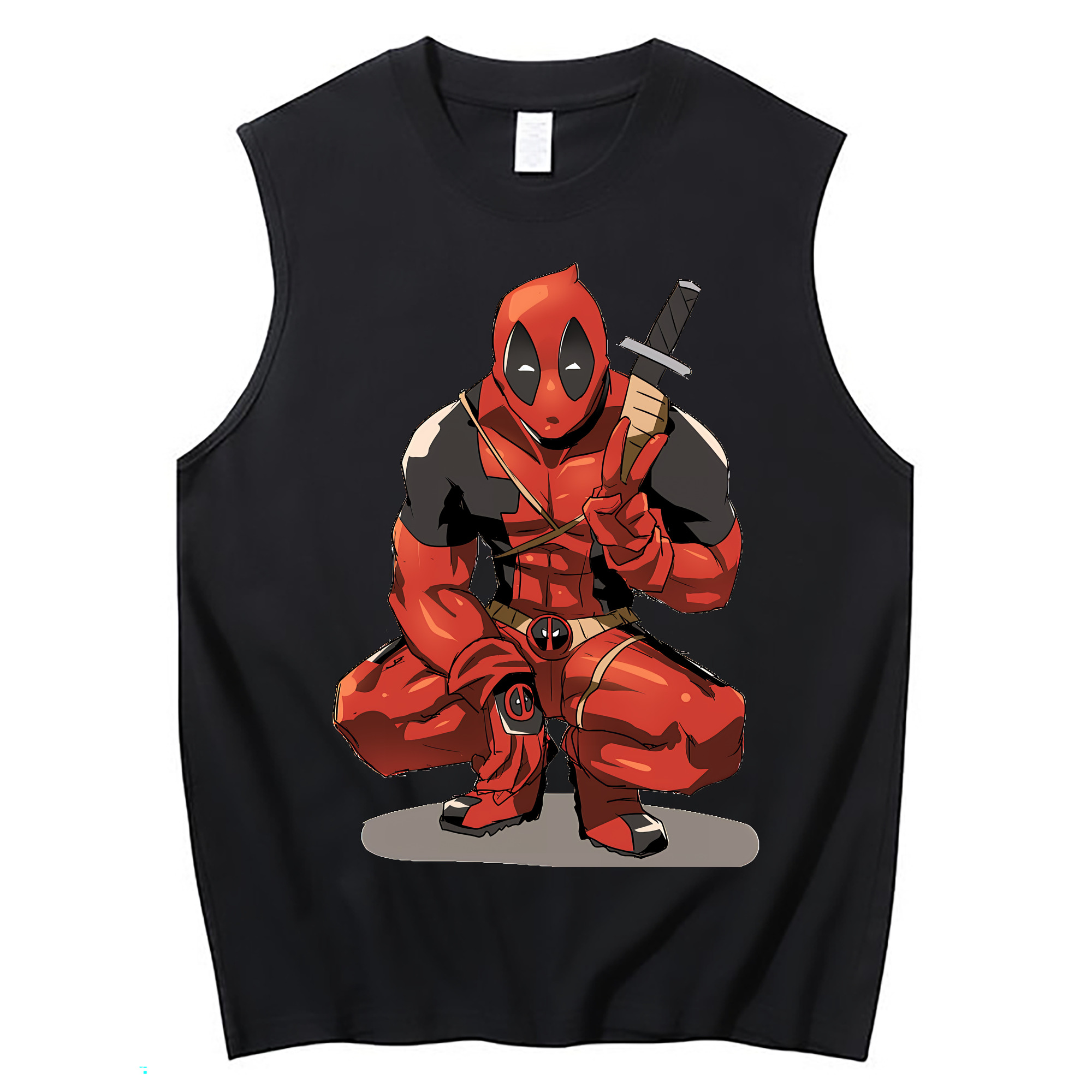 （画像用） Deadpool デッドプール コットン100％タンクトップ（フロントプリント）