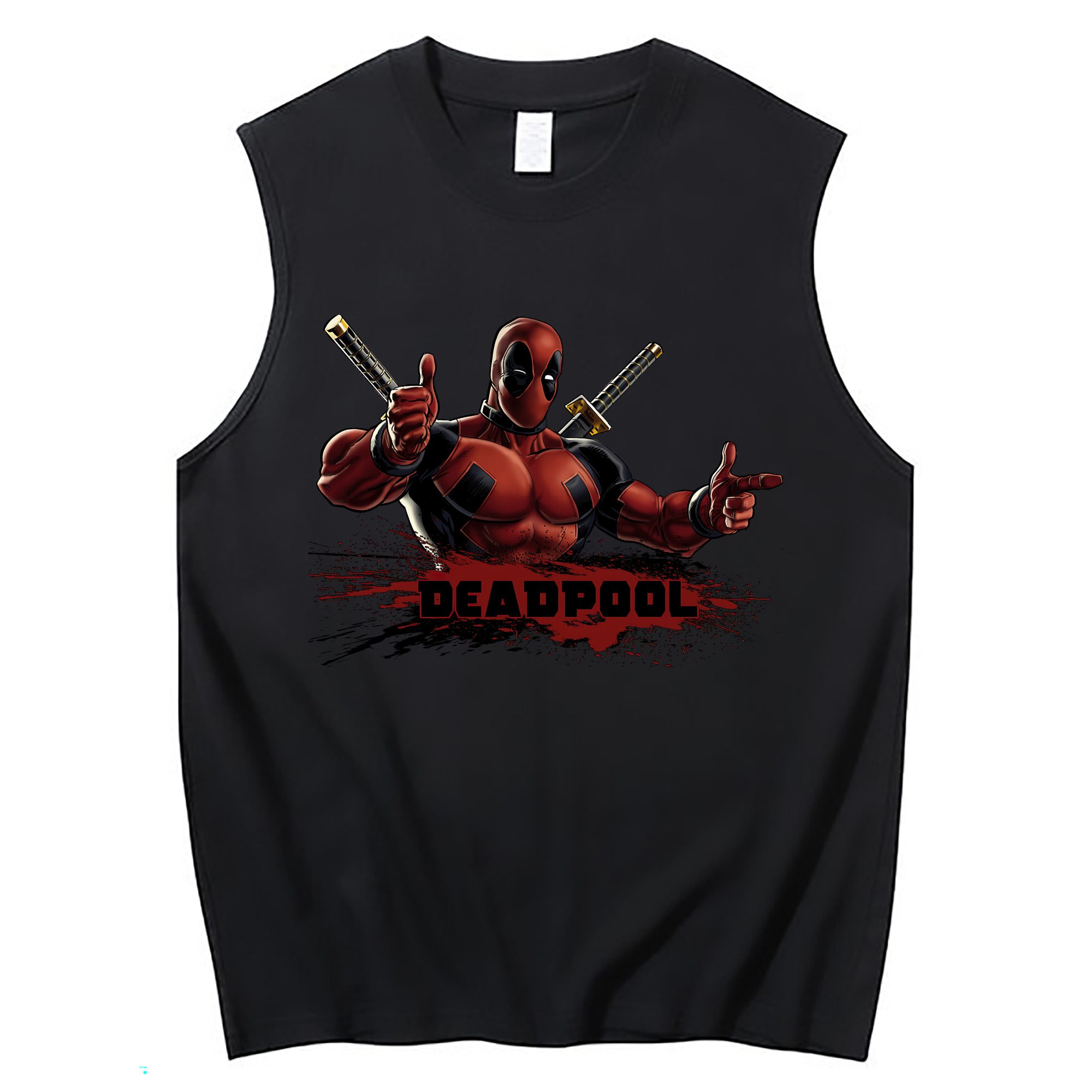 （画像用） Deadpool デッドプール コットン100％タンクトップ（フロントプリント）
