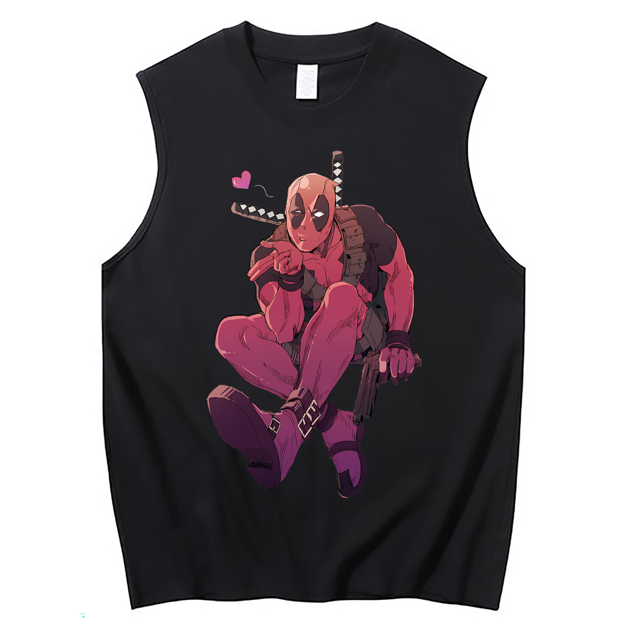 （画像用） Deadpool デッドプール コットン100％タンクトップ（フロントプリント）