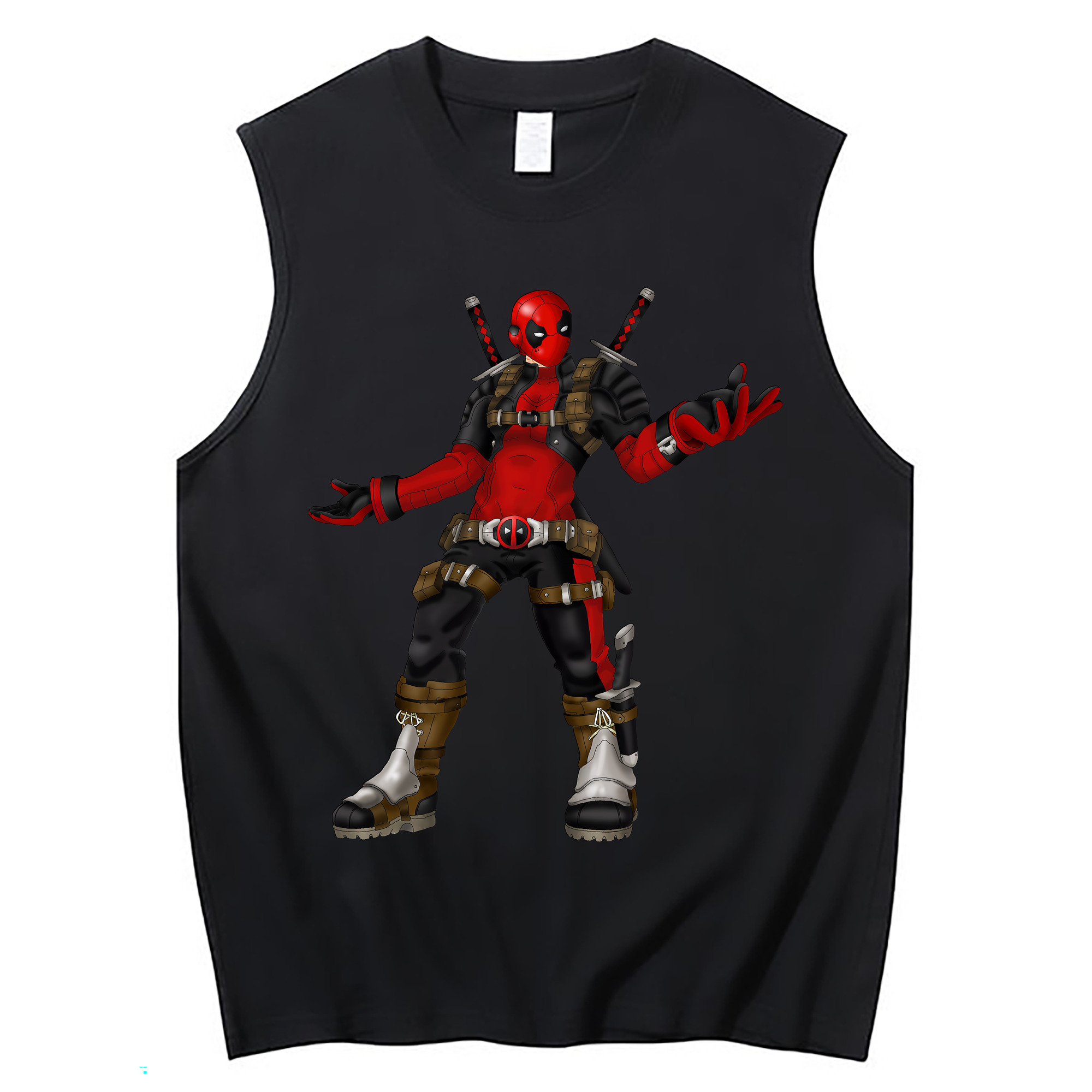 （画像用） Deadpool デッドプール コットン100％タンクトップ（フロントプリント）