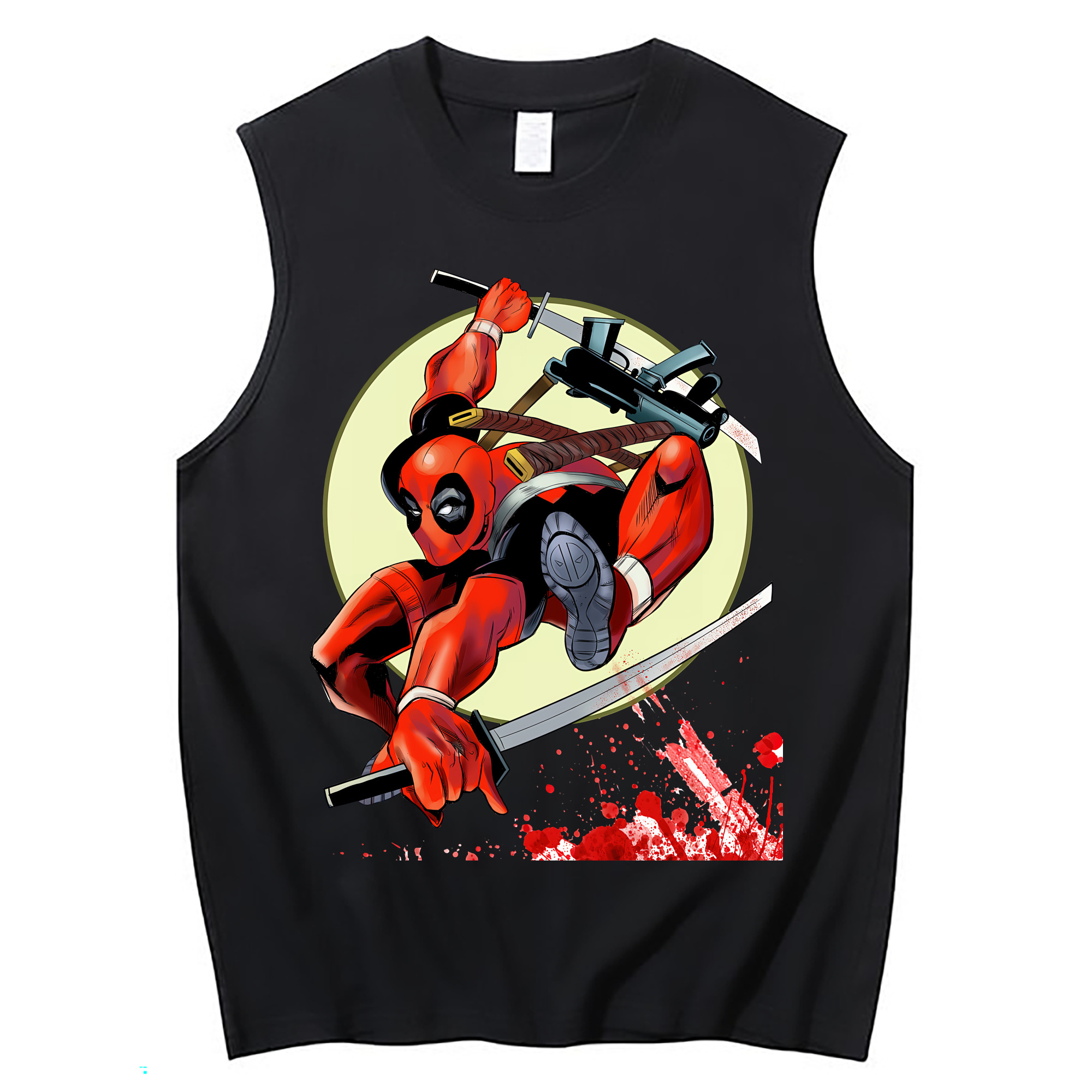 （画像用） Deadpool デッドプール コットン100％タンクトップ（フロントプリント）