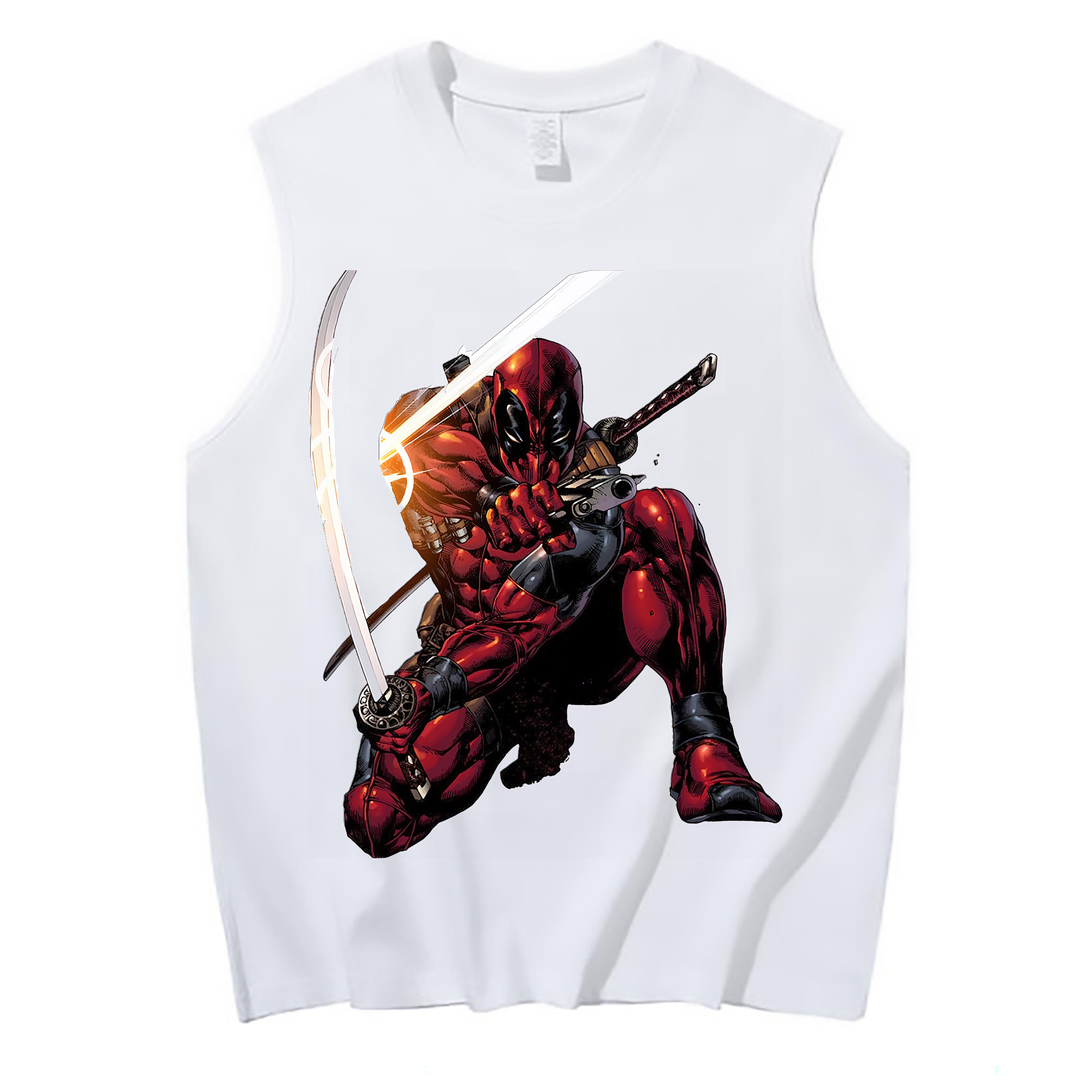 （画像用） Deadpool デッドプール コットン100％タンクトップ（フロントプリント）