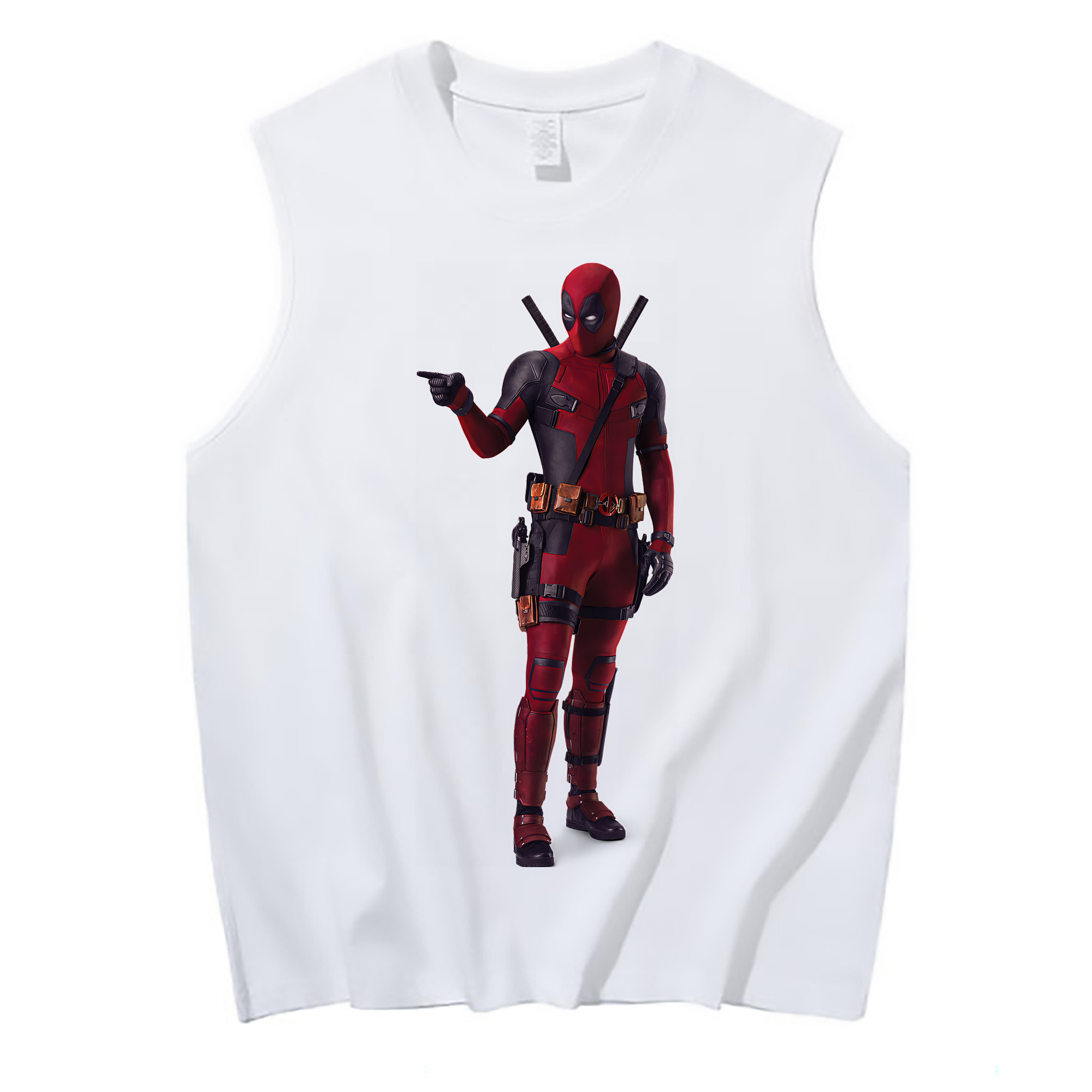 （画像用） Deadpool デッドプール コットン100％タンクトップ（フロントプリント）