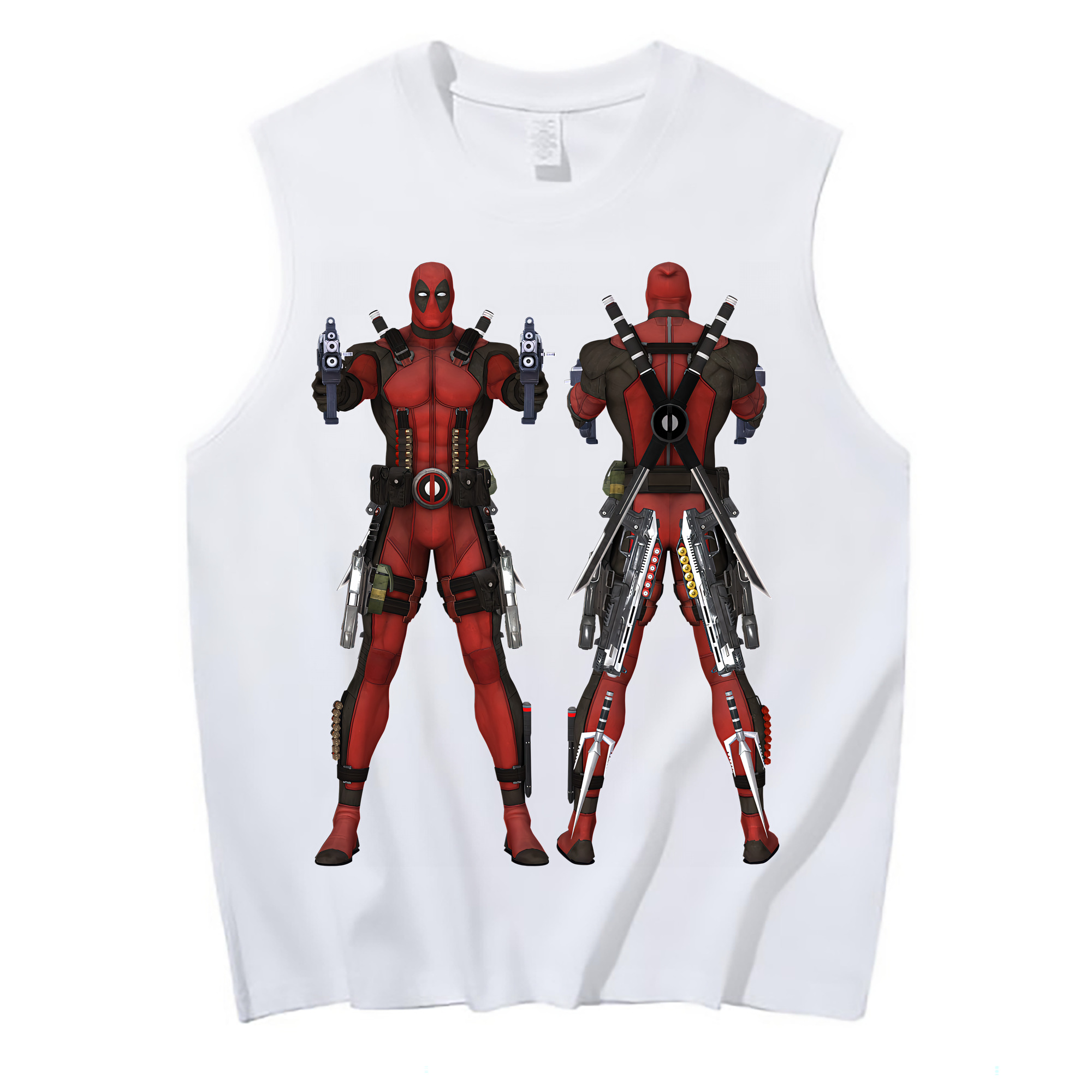 （画像用） Deadpool デッドプール コットン100％タンクトップ（フロントプリント）