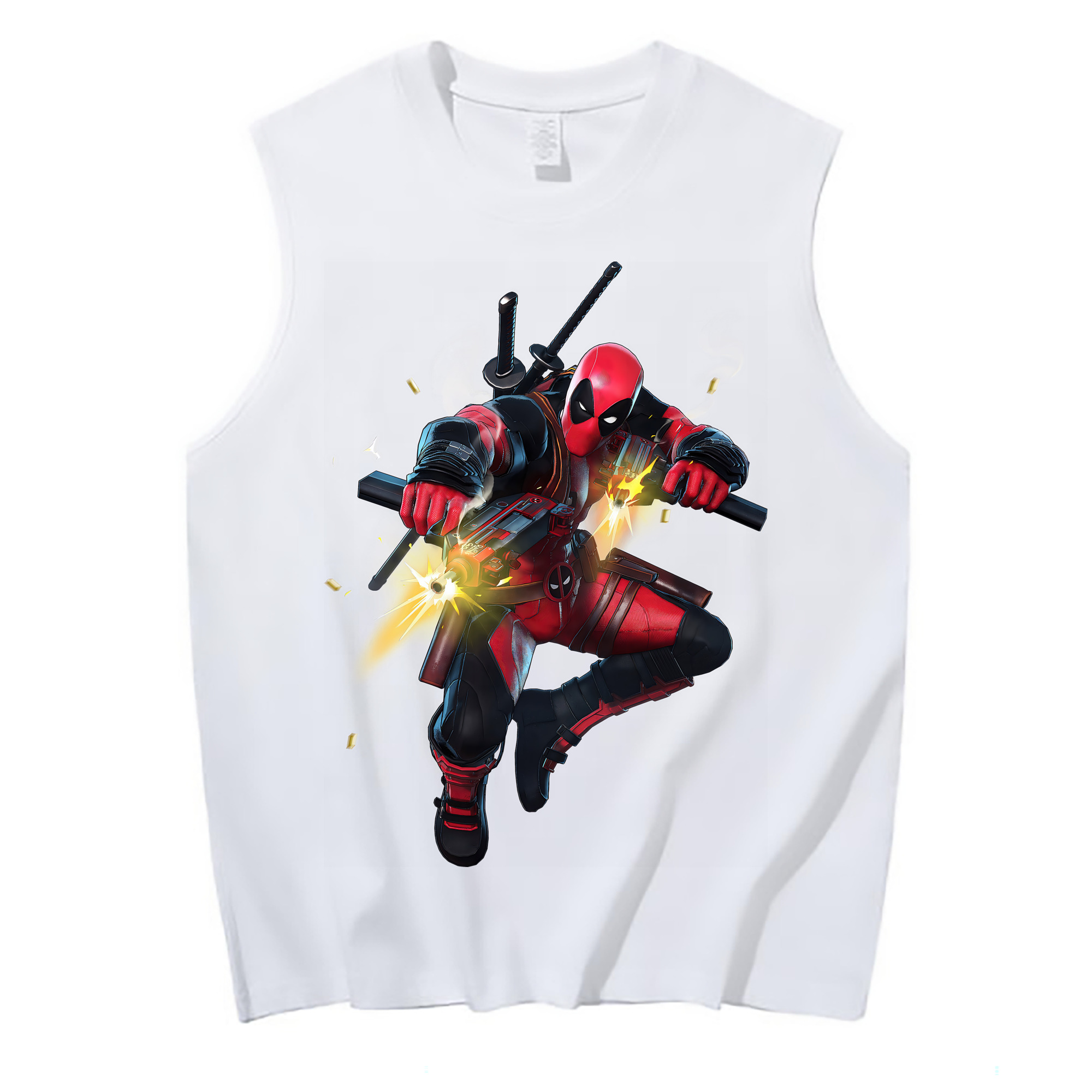 （画像用） Deadpool デッドプール コットン100％タンクトップ（フロントプリント）