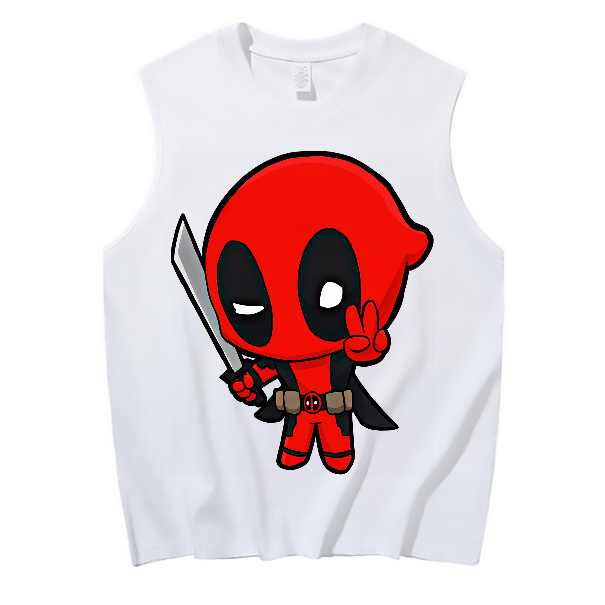 （画像用） Deadpool デッドプール コットン100％タンクトップ（フロントプリント）