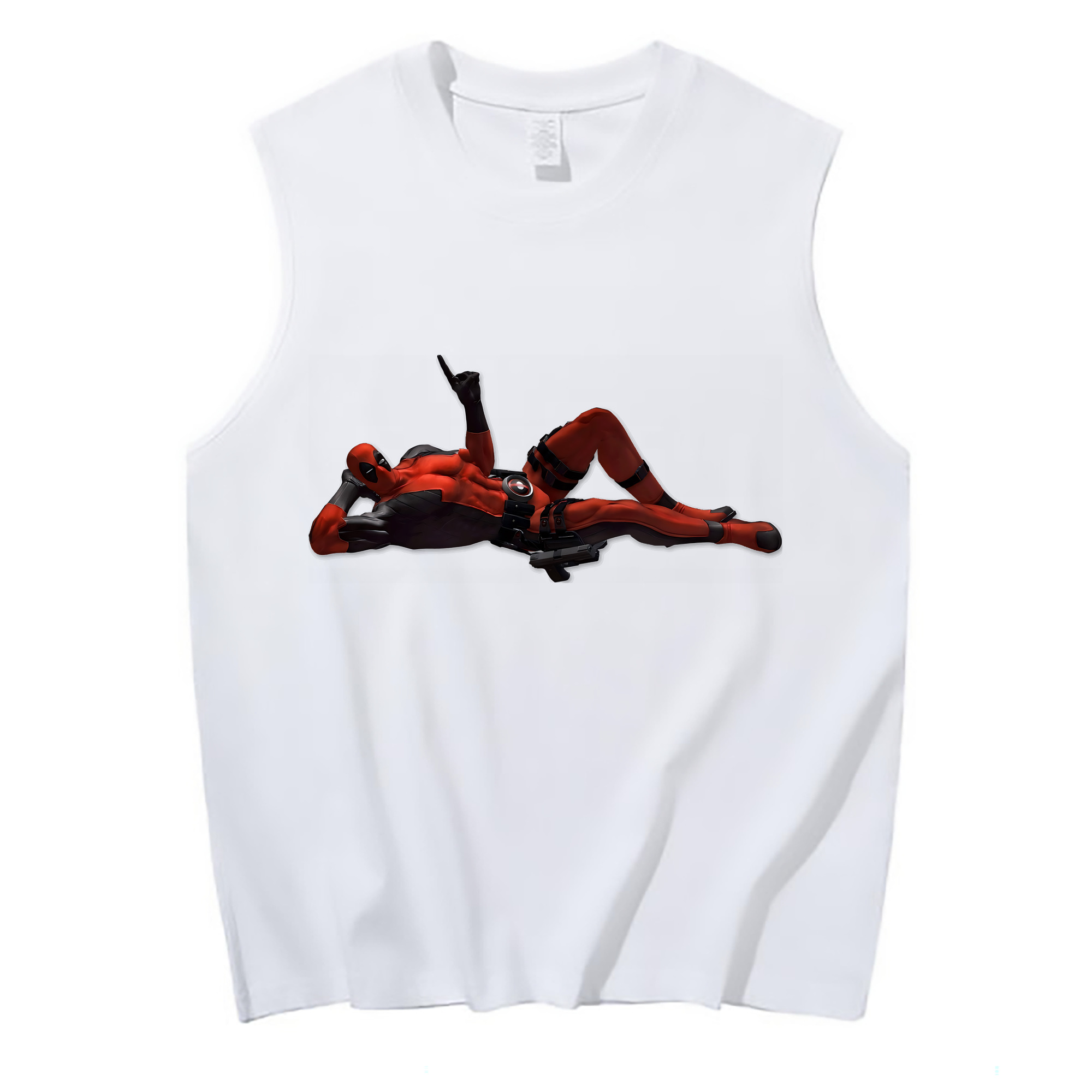 （画像用） Deadpool デッドプール コットン100％タンクトップ（フロントプリント）