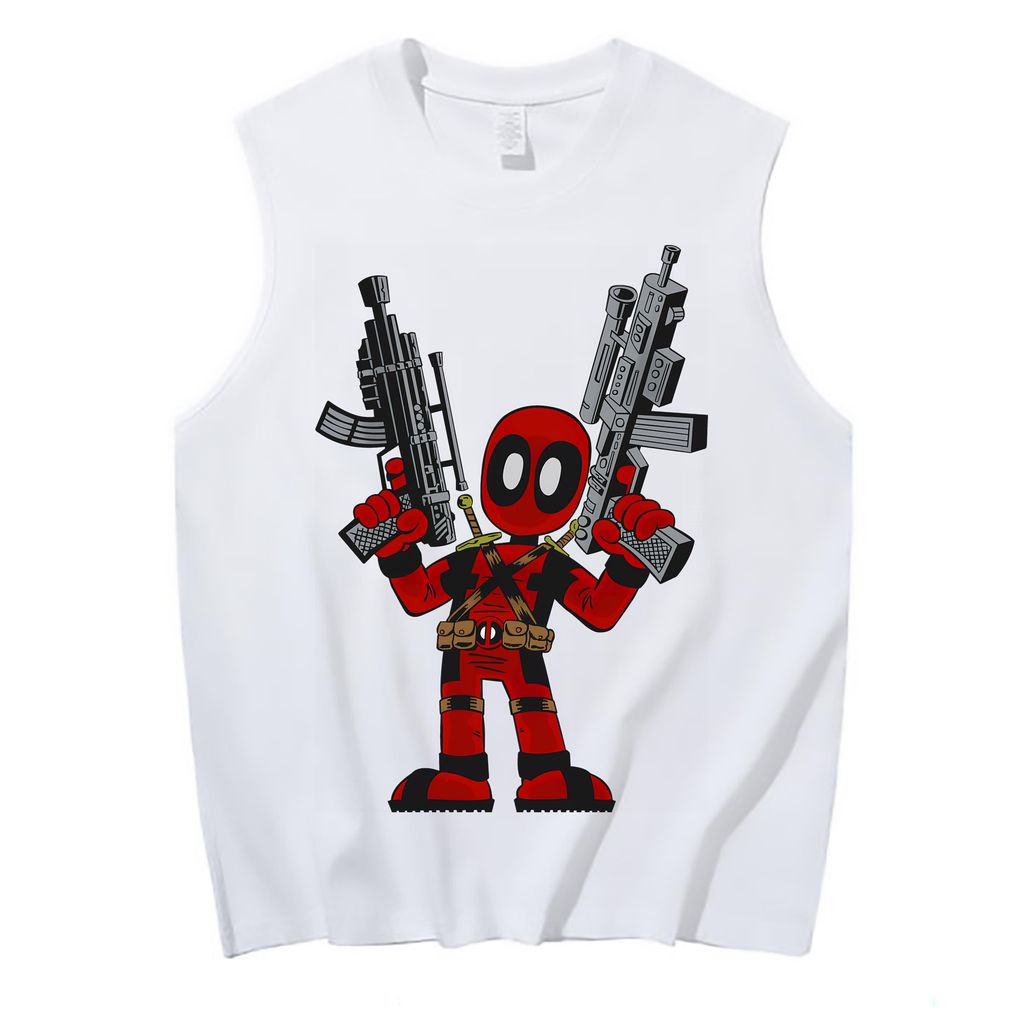 （画像用） Deadpool デッドプール コットン100％タンクトップ（フロントプリント）
