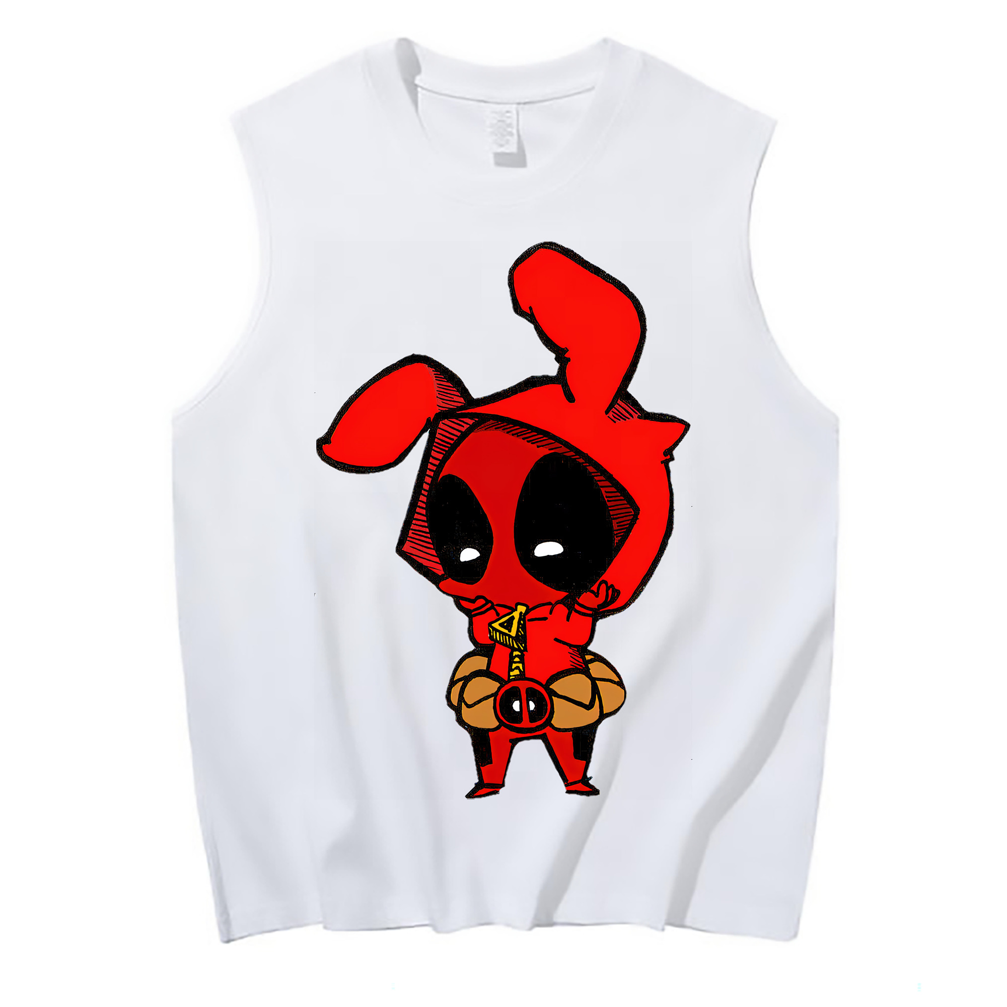 （画像用） Deadpool デッドプール コットン100％タンクトップ（フロントプリント）