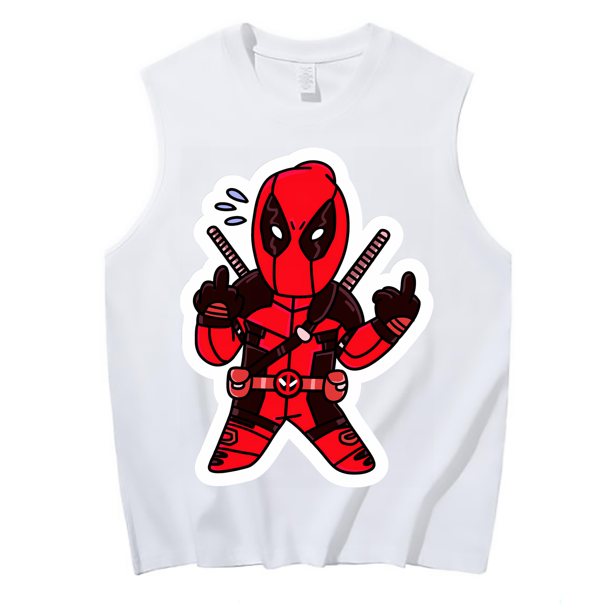 （画像用） Deadpool デッドプール コットン100％タンクトップ（フロントプリント）