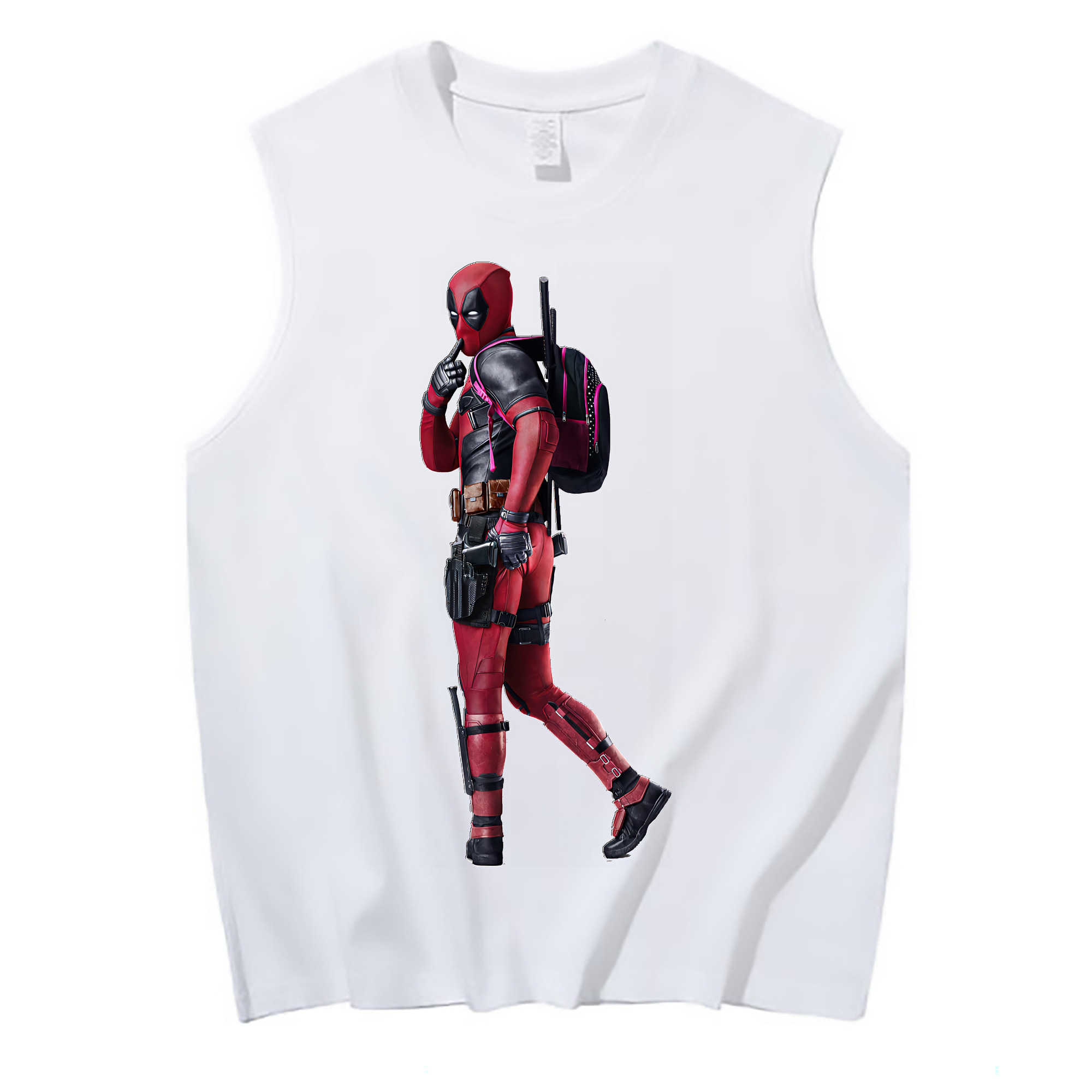 （画像用） Deadpool デッドプール コットン100％タンクトップ（フロントプリント）