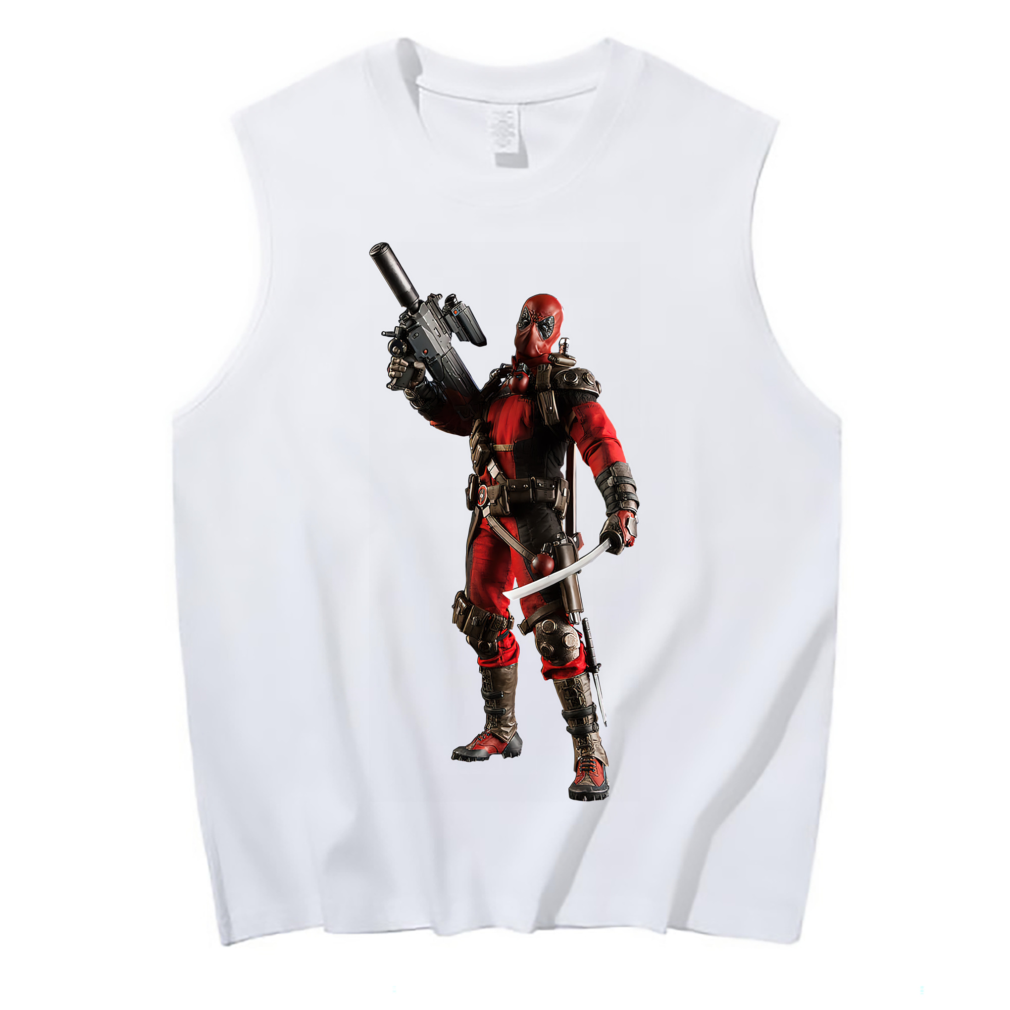 （画像用） Deadpool デッドプール コットン100％タンクトップ（フロントプリント）