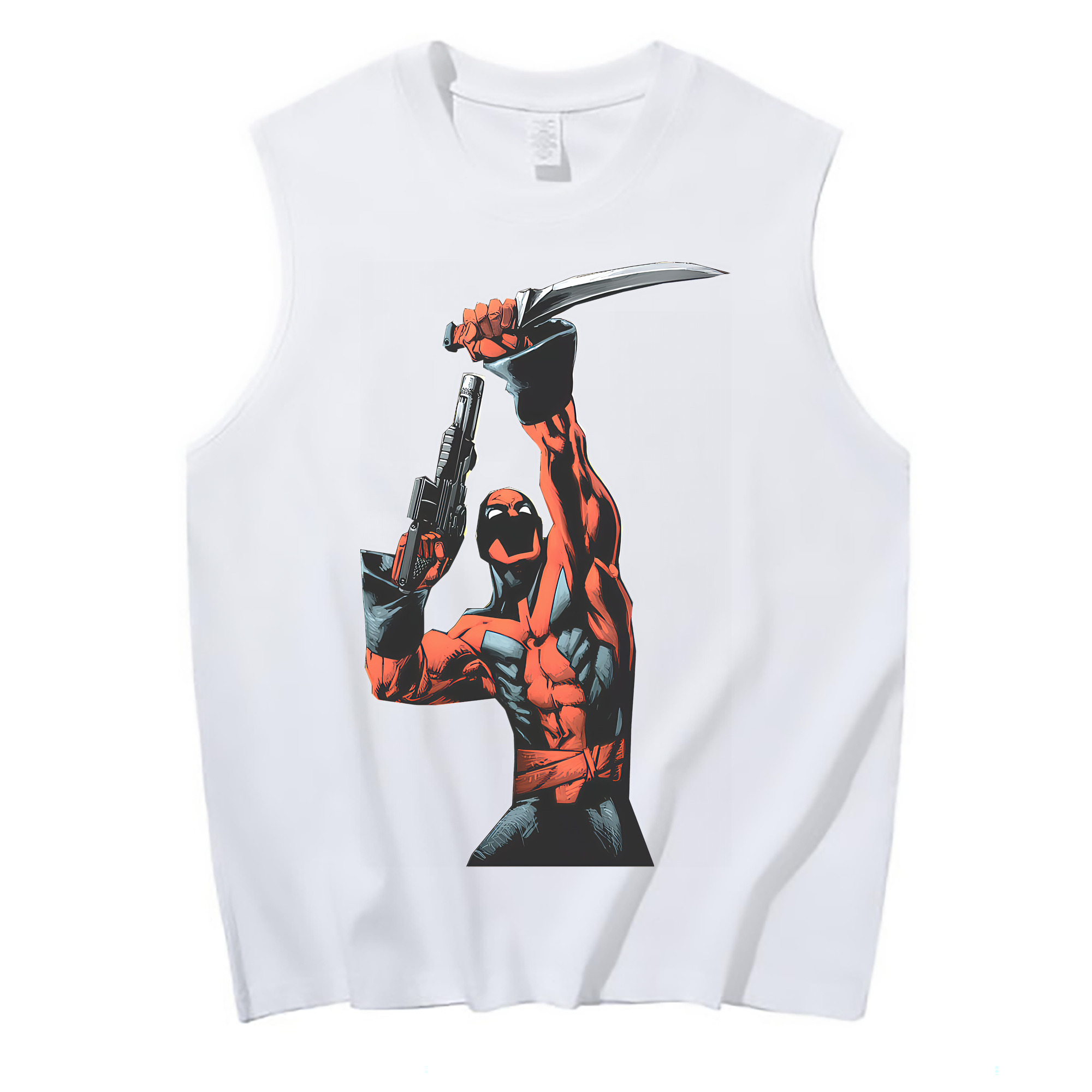 （画像用） Deadpool デッドプール コットン100％タンクトップ（フロントプリント）