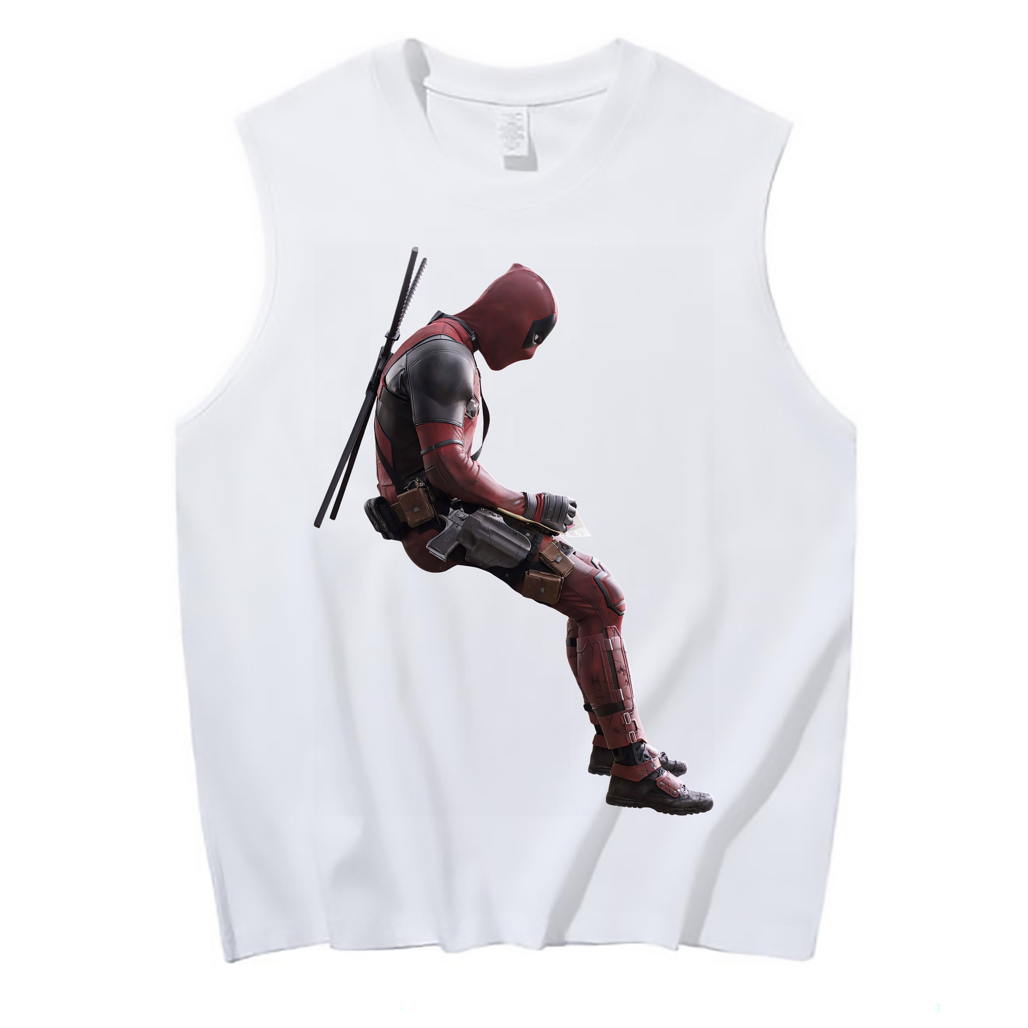 （画像用） Deadpool デッドプール コットン100％タンクトップ（フロントプリント）