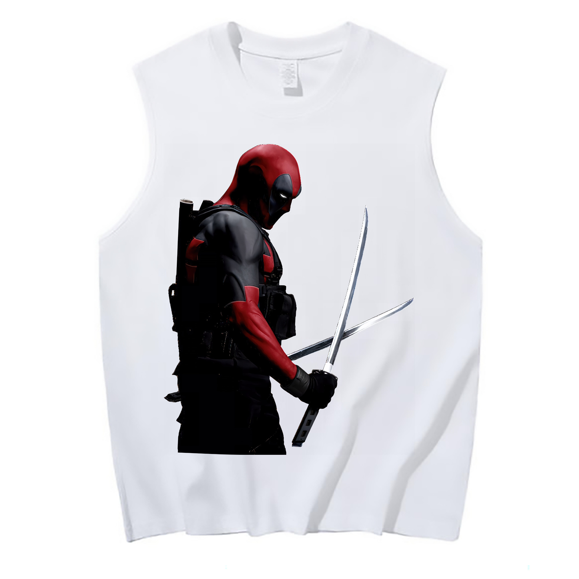 （画像用） Deadpool デッドプール コットン100％タンクトップ（フロントプリント）