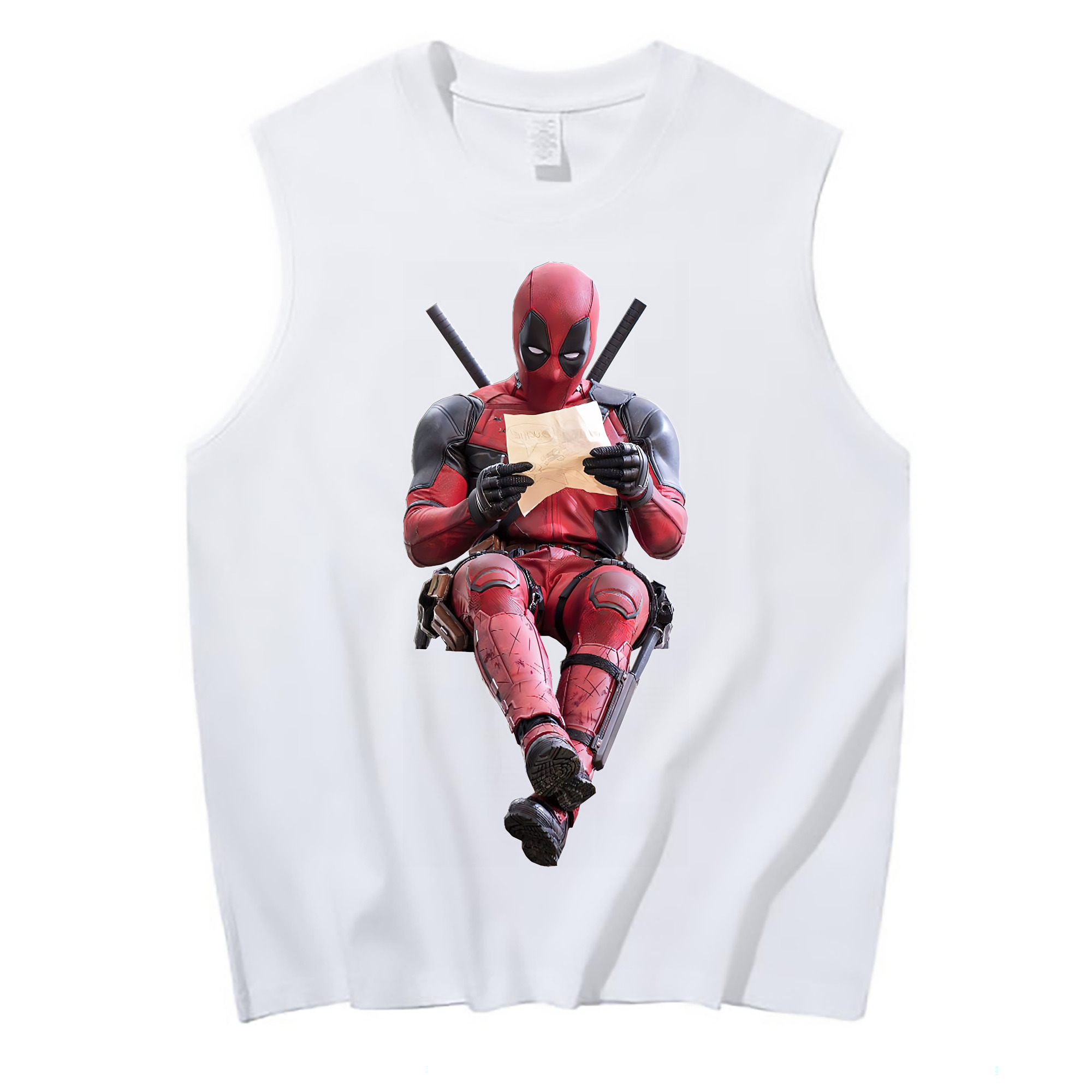 （画像用） Deadpool デッドプール コットン100％タンクトップ（フロントプリント）