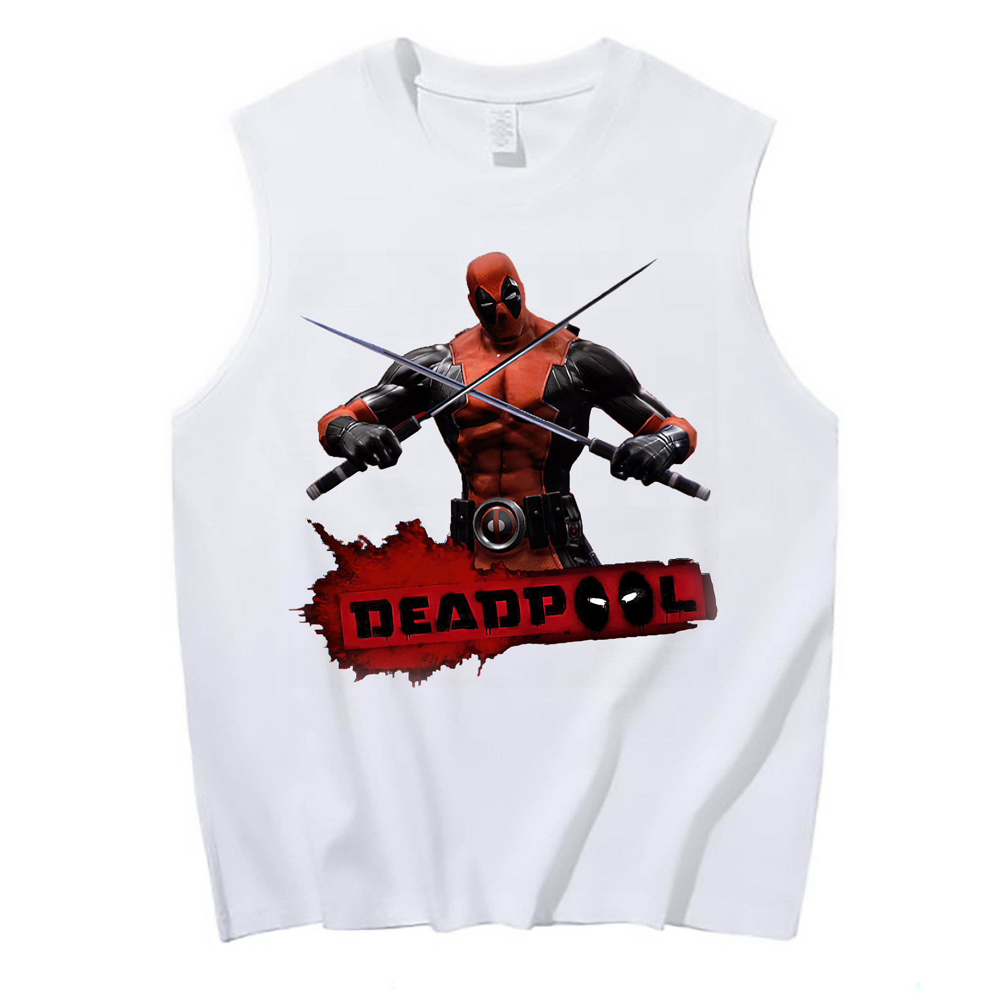 （画像用） Deadpool デッドプール コットン100％タンクトップ（フロントプリント）