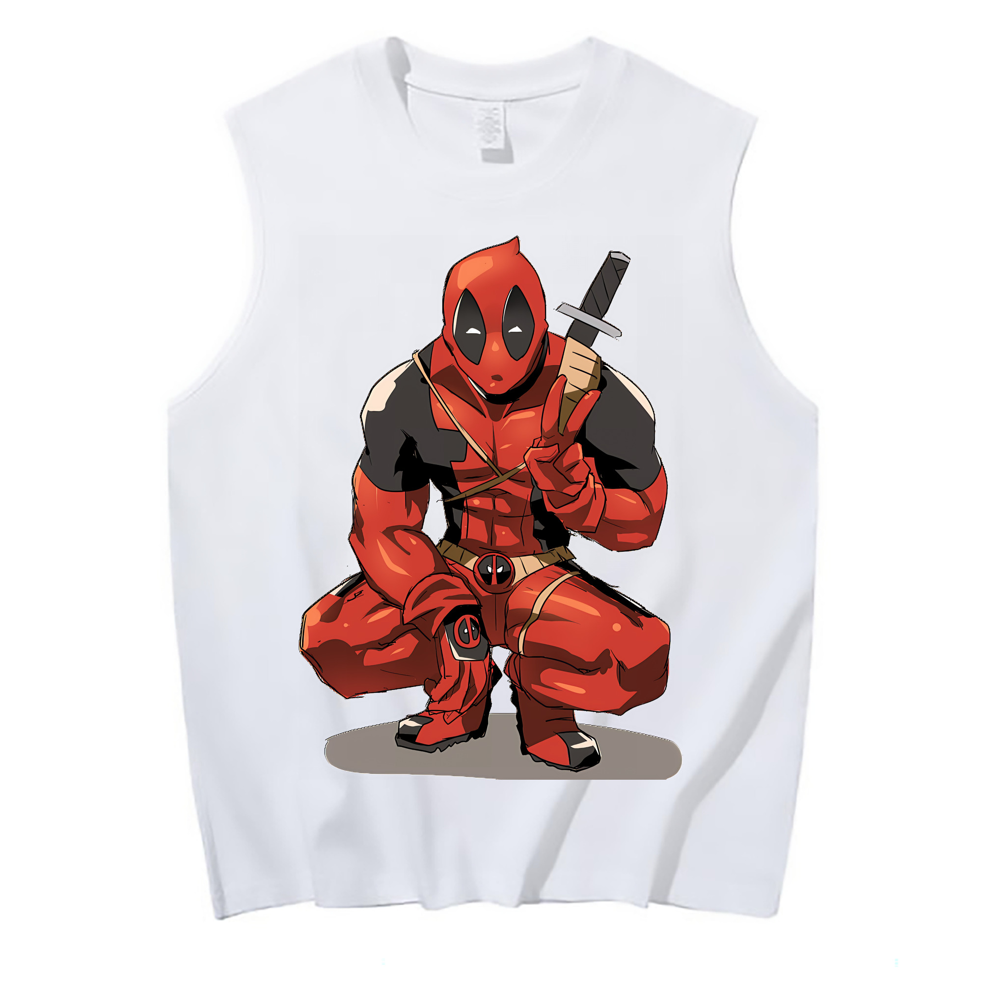 （画像用） Deadpool デッドプール コットン100％タンクトップ（フロントプリント）