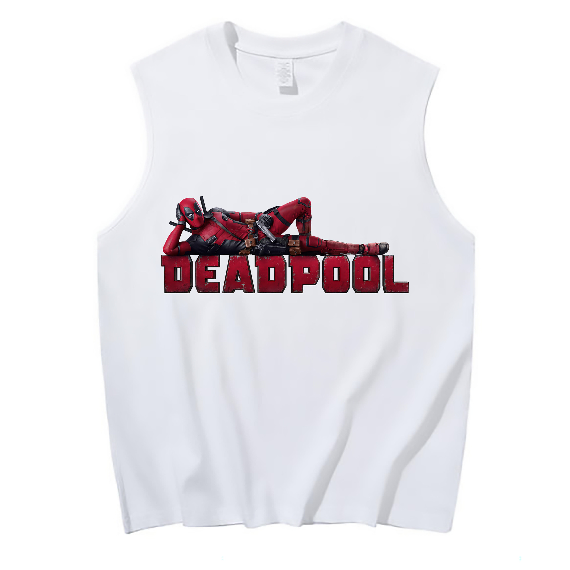 （画像用） Deadpool デッドプール コットン100％タンクトップ（フロントプリント）