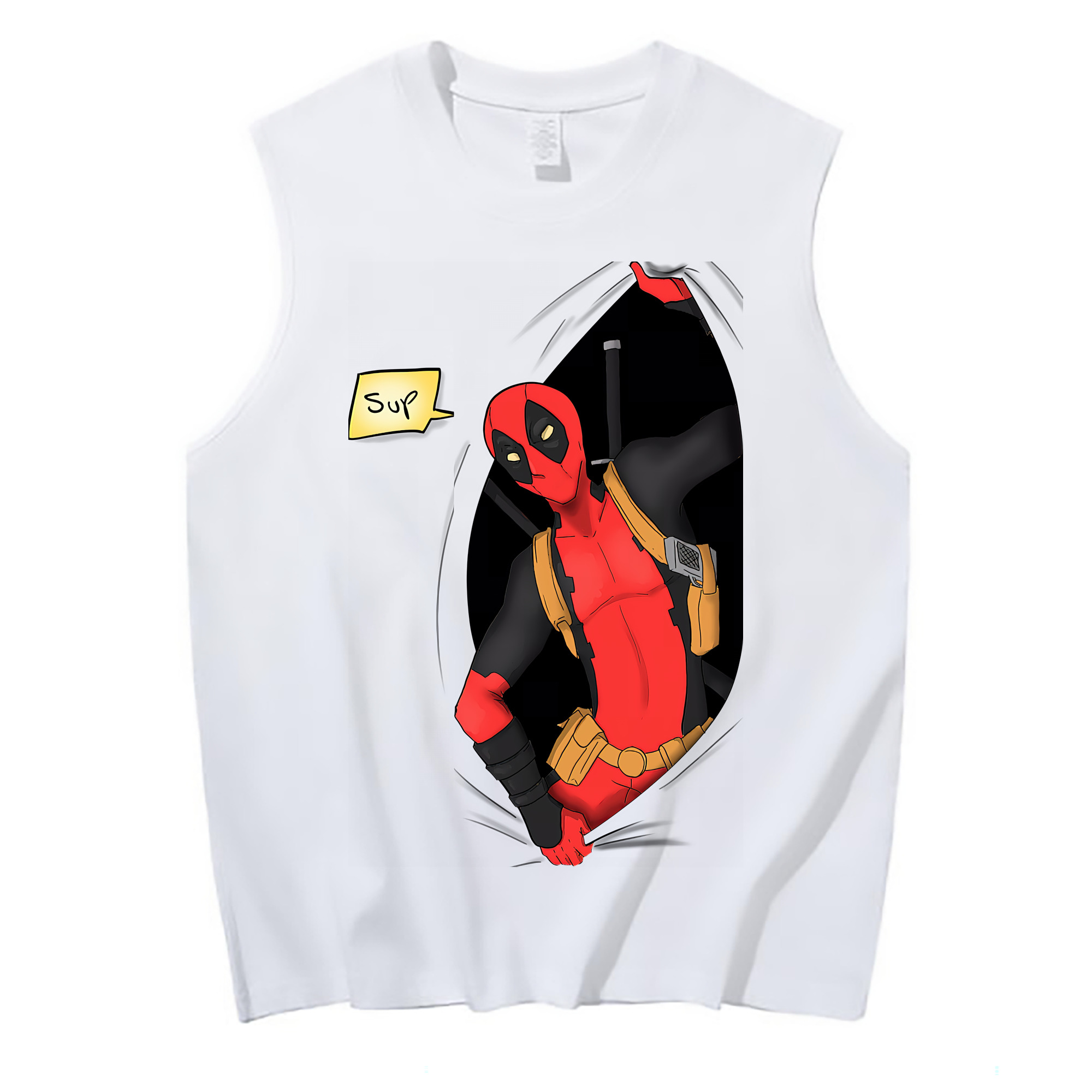 （画像用） Deadpool デッドプール コットン100％タンクトップ（フロントプリント）