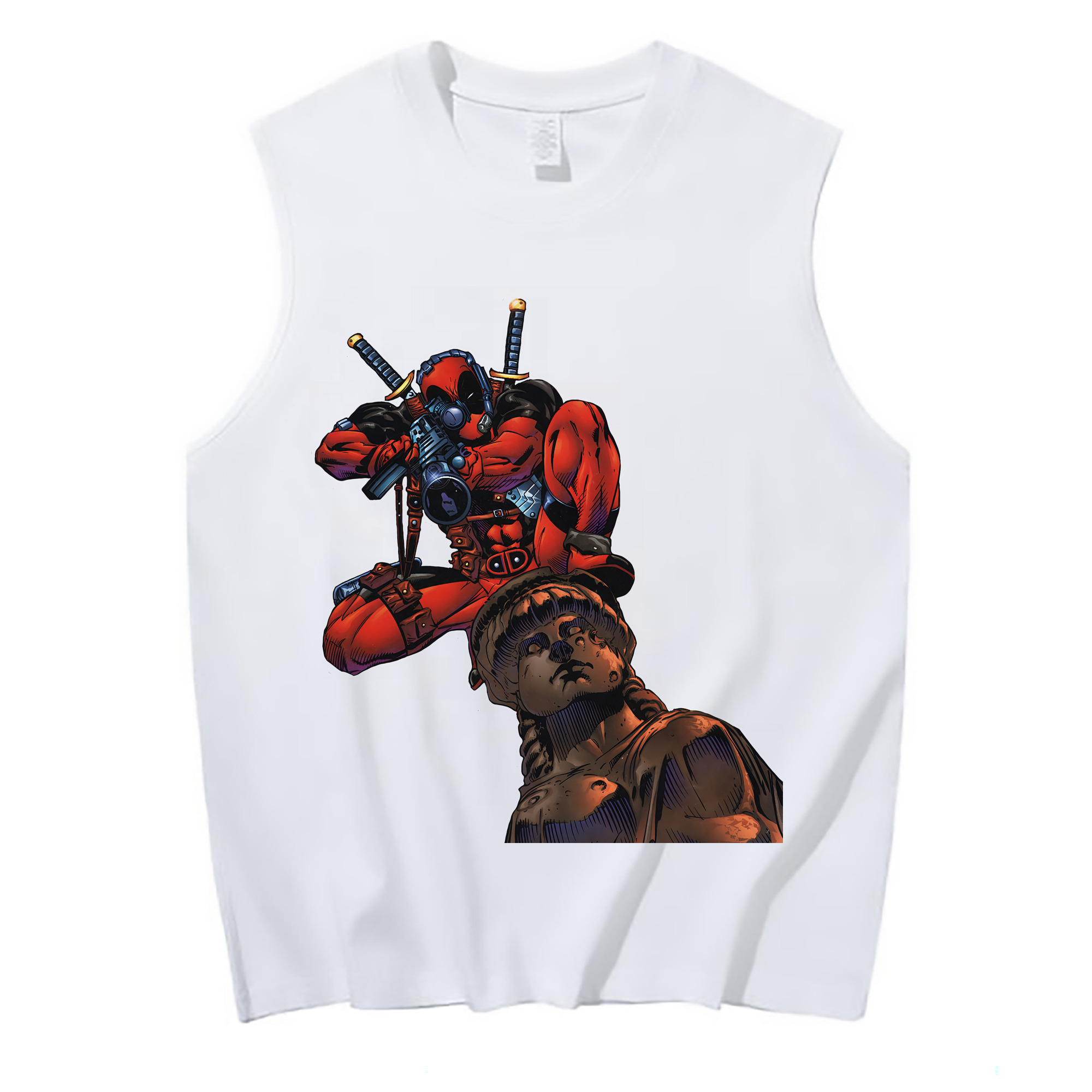 （画像用） Deadpool デッドプール コットン100％タンクトップ（フロントプリント）