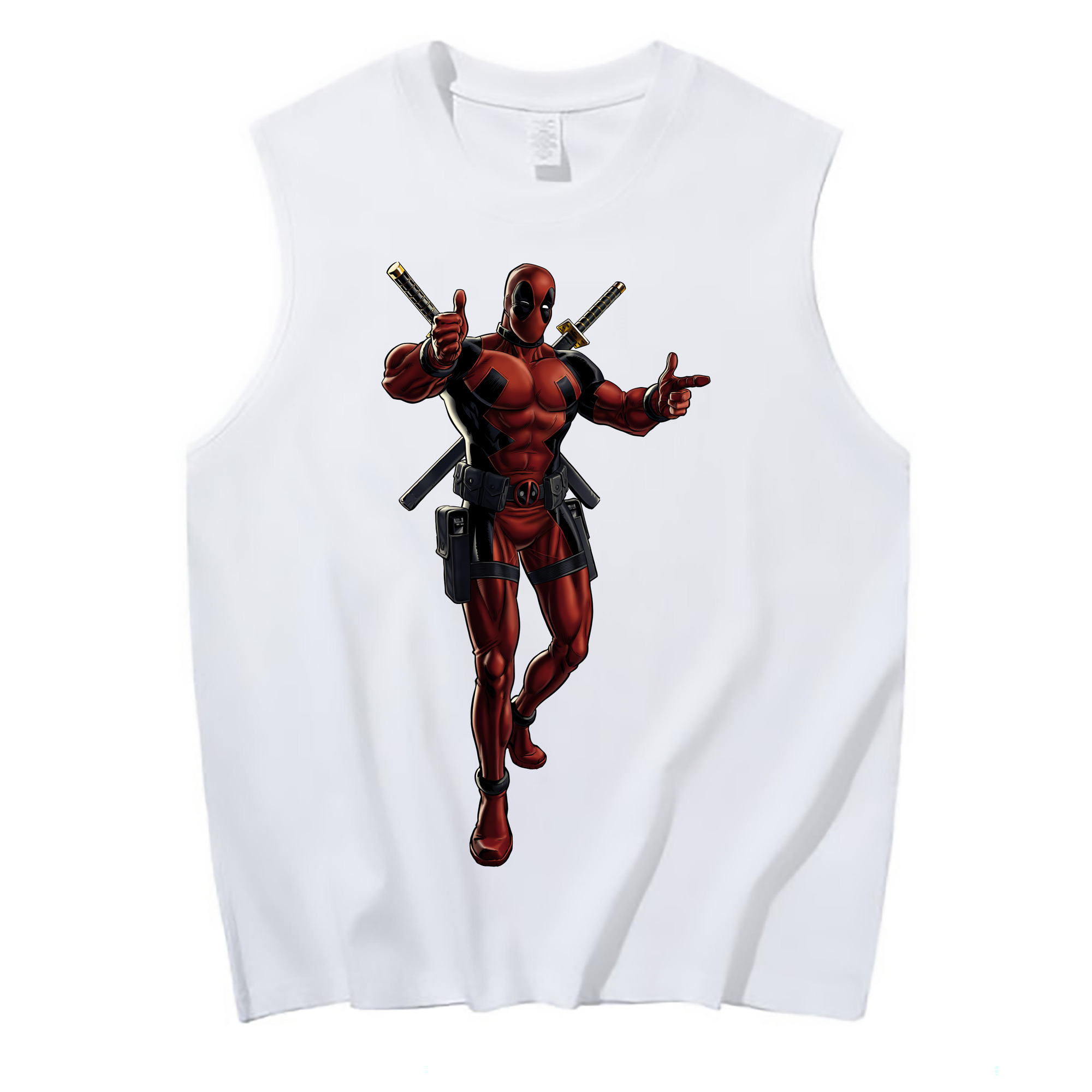 （画像用） Deadpool デッドプール コットン100％タンクトップ（フロントプリント）