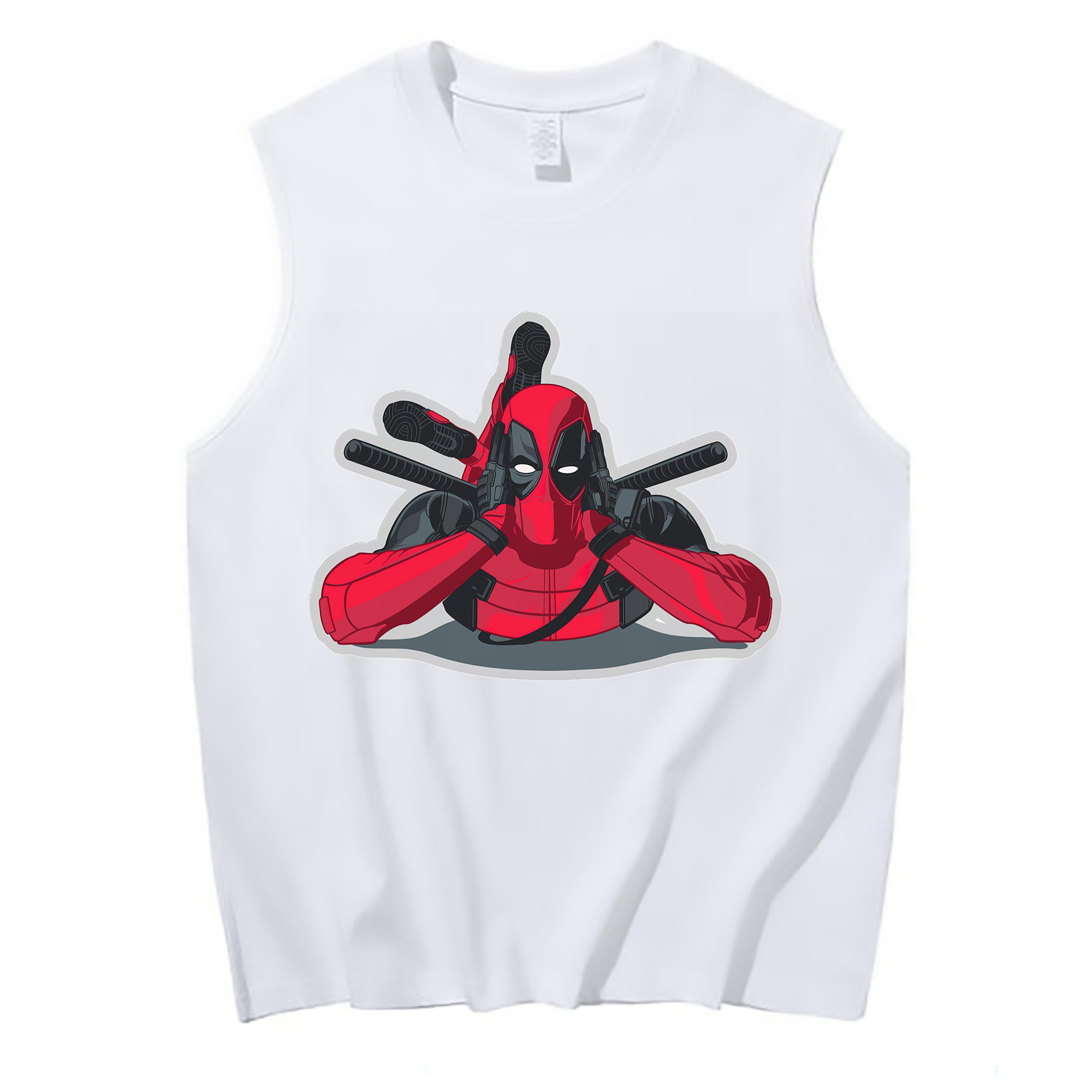 （画像用） Deadpool デッドプール コットン100％タンクトップ（フロントプリント）
