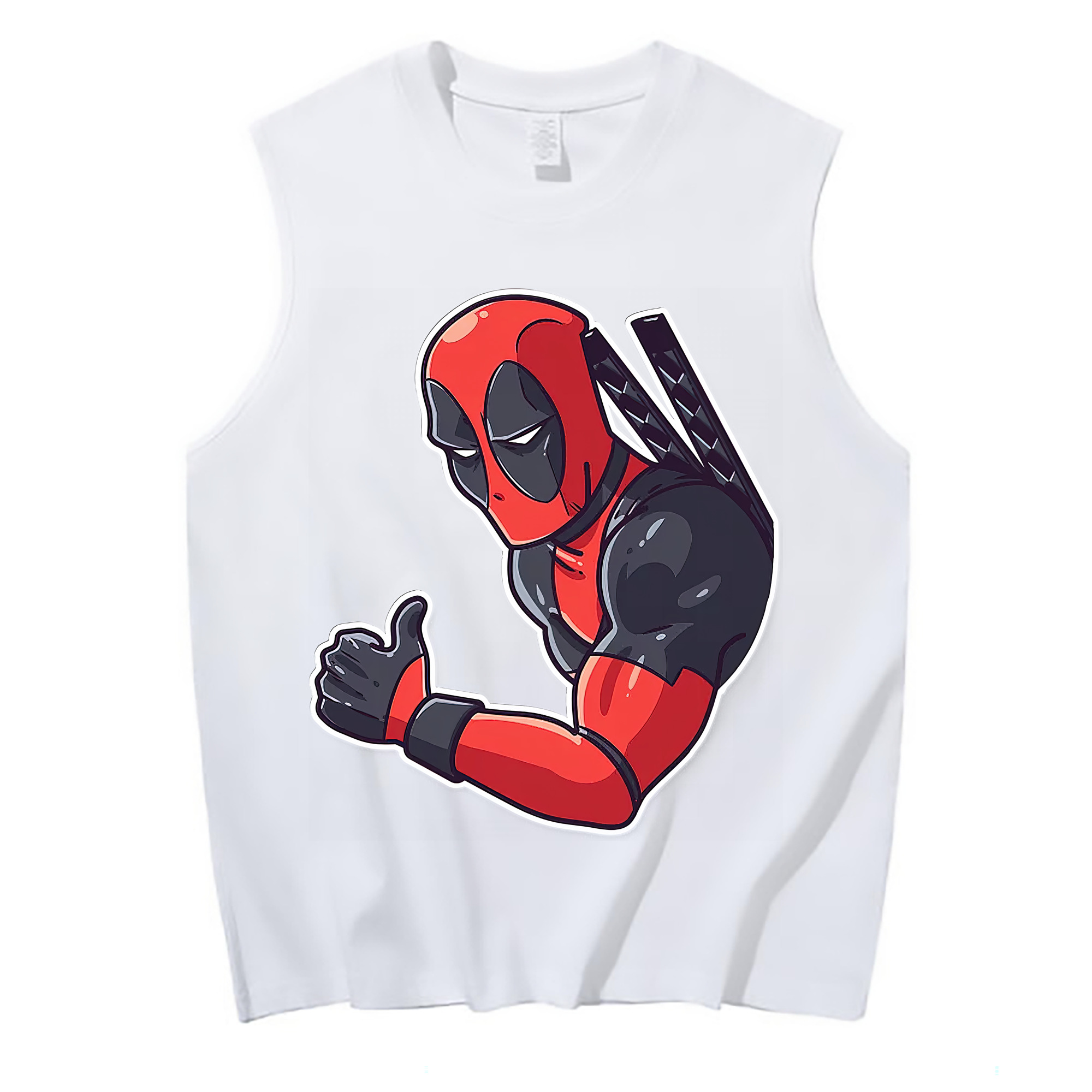 （画像用） Deadpool デッドプール コットン100％タンクトップ（フロントプリント）