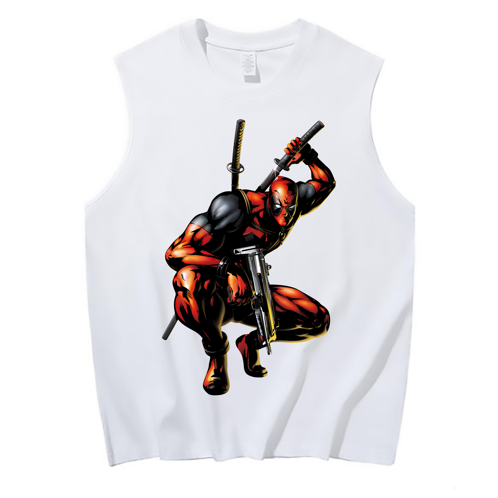 （画像用） Deadpool デッドプール コットン100％タンクトップ（フロントプリント）