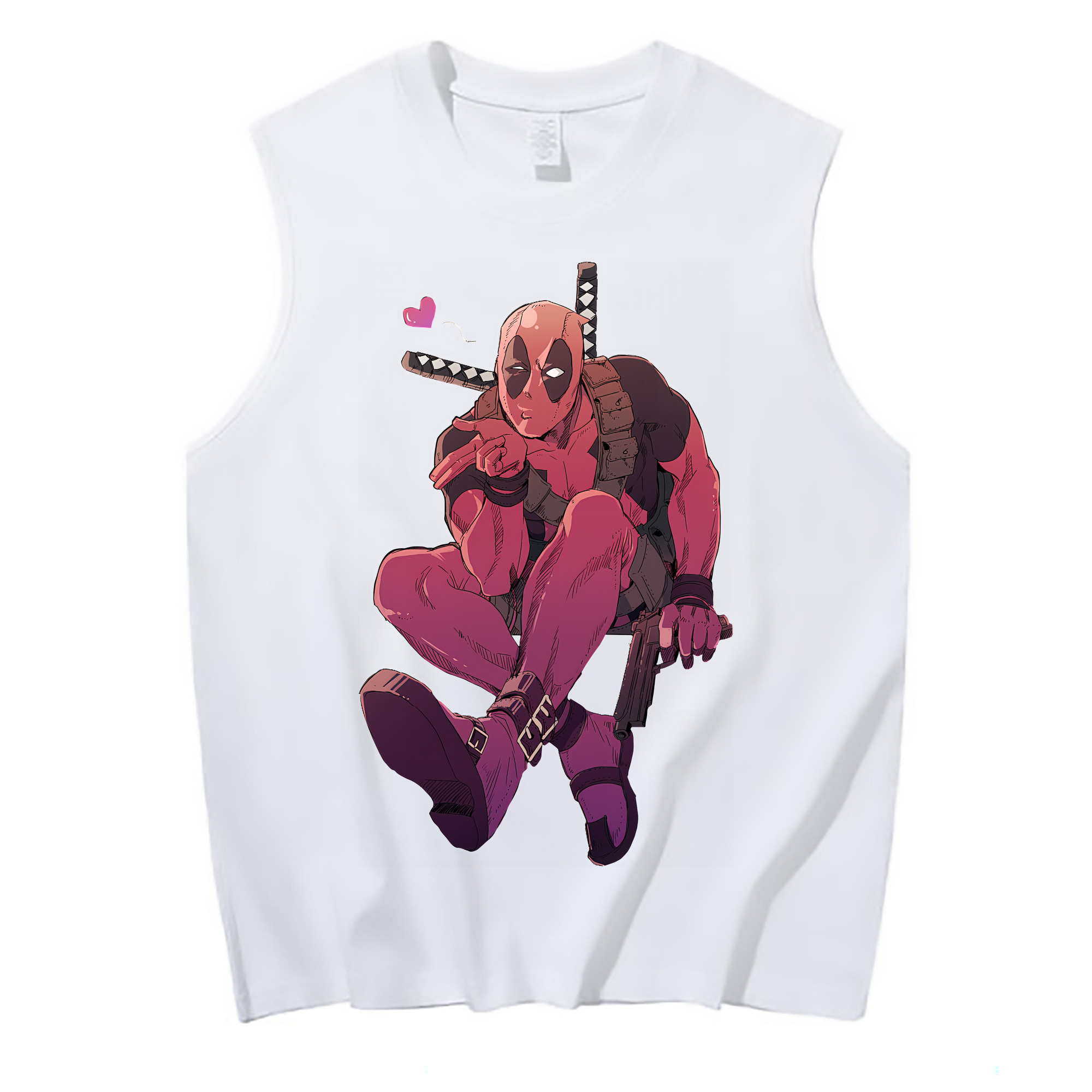 （画像用） Deadpool デッドプール コットン100％タンクトップ（フロントプリント）