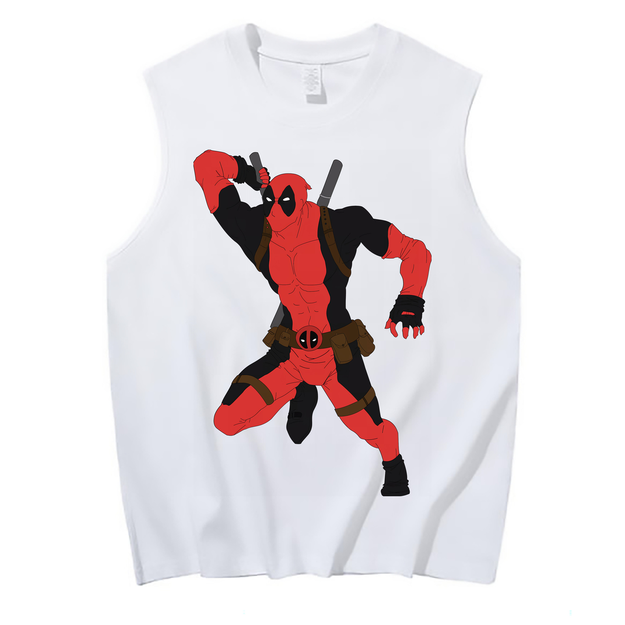 （画像用） Deadpool デッドプール コットン100％タンクトップ（フロントプリント）