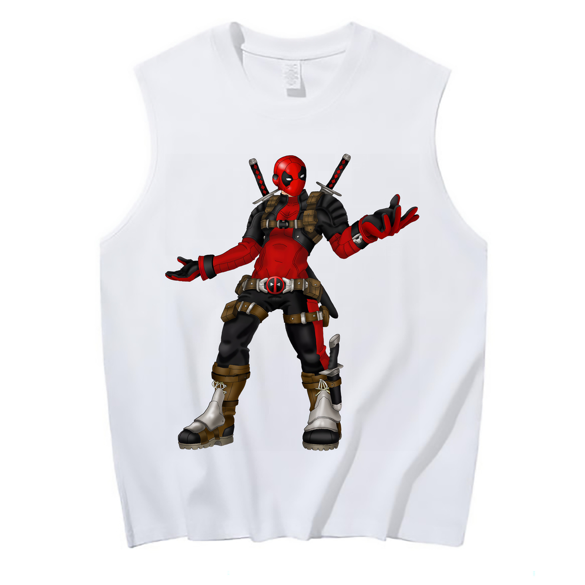 （画像用） Deadpool デッドプール コットン100％タンクトップ（フロントプリント）
