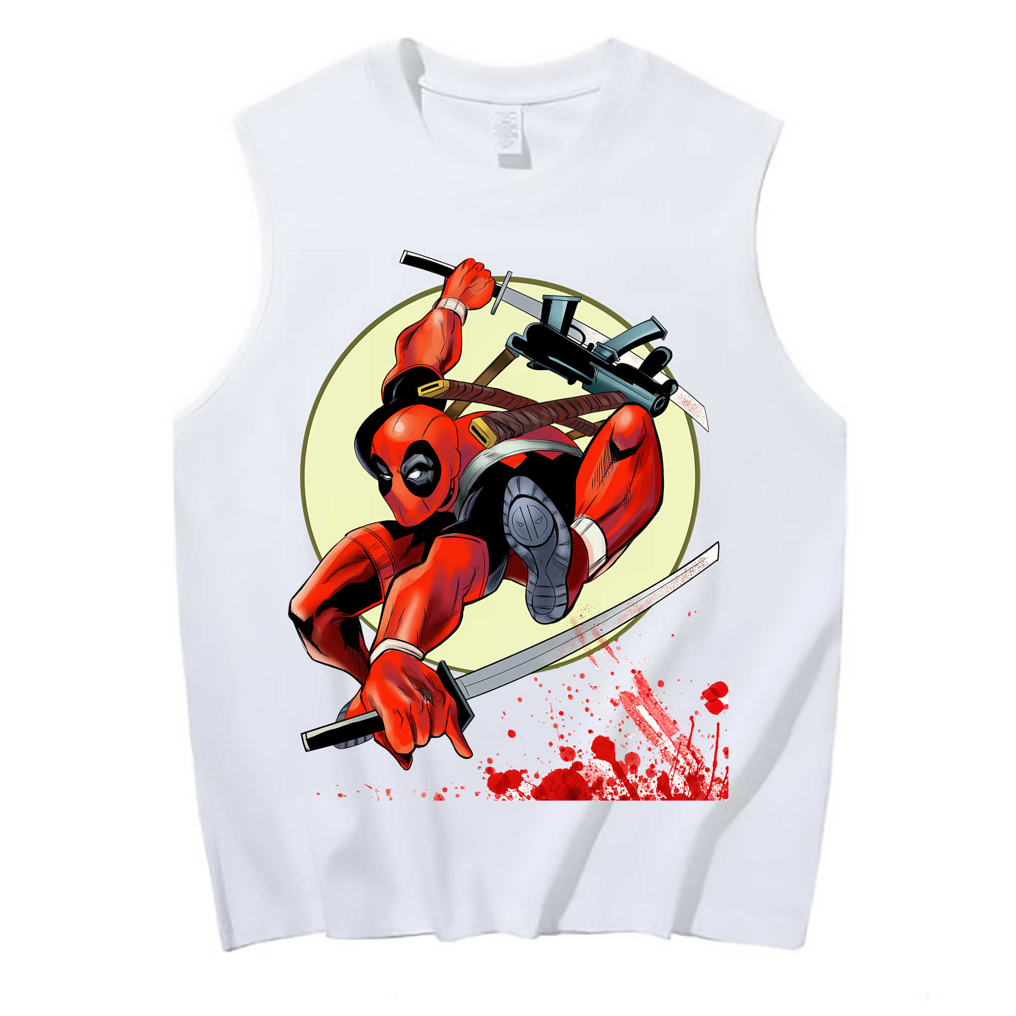 （画像用） Deadpool デッドプール コットン100％タンクトップ（フロントプリント）